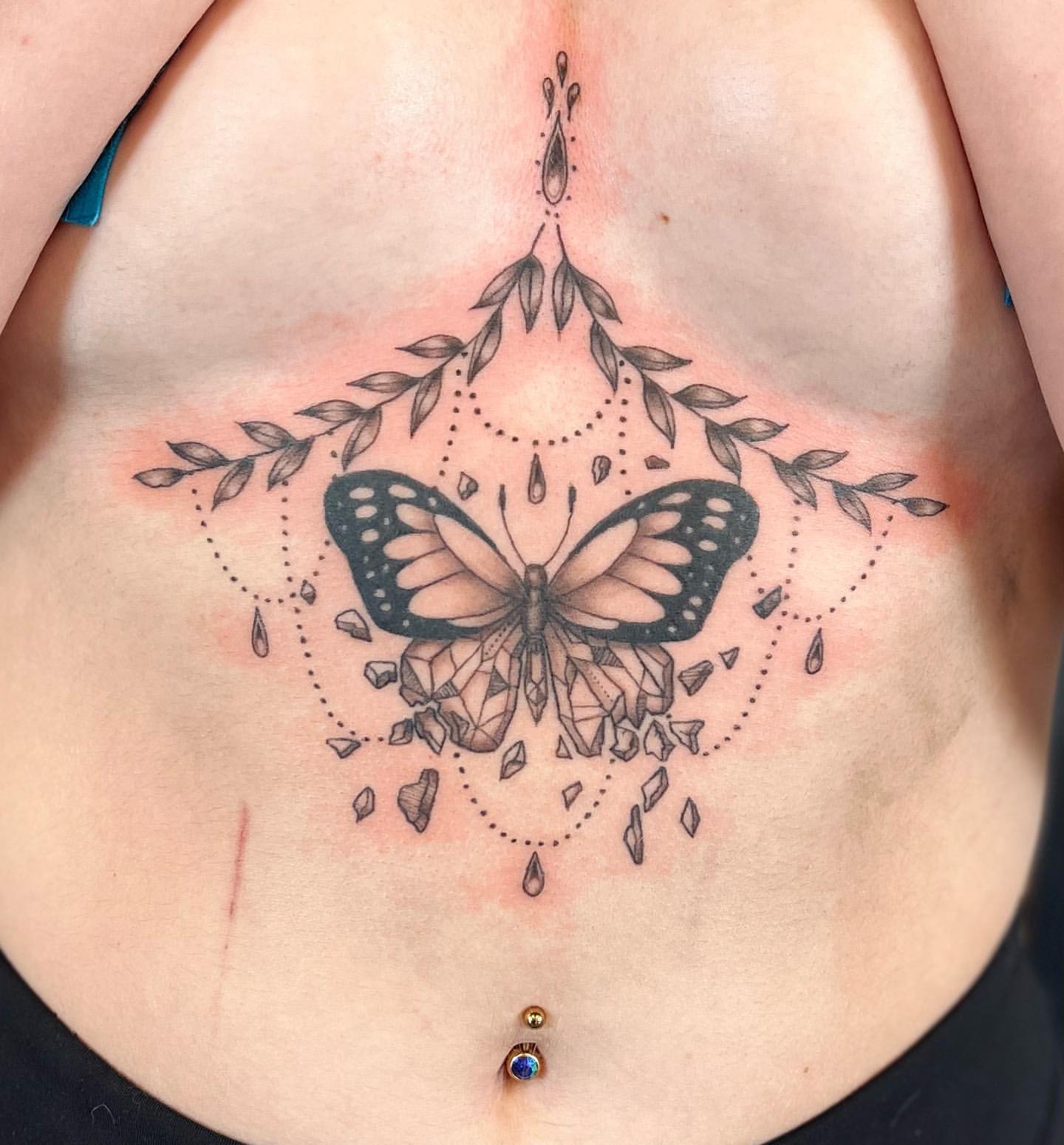 Geometric Butterfly Tattoo by Vinny Nguyen at Crimson Empire Tattoo in Edmonton Alberta Canada