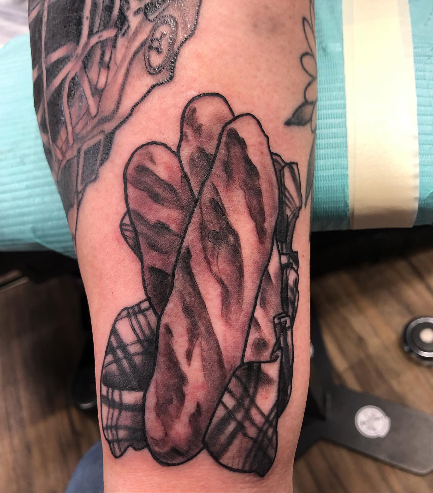Bread Tattoo by Trevor Pelletier at Black Gold Tattoo Co in Edmonton Alberta Canada