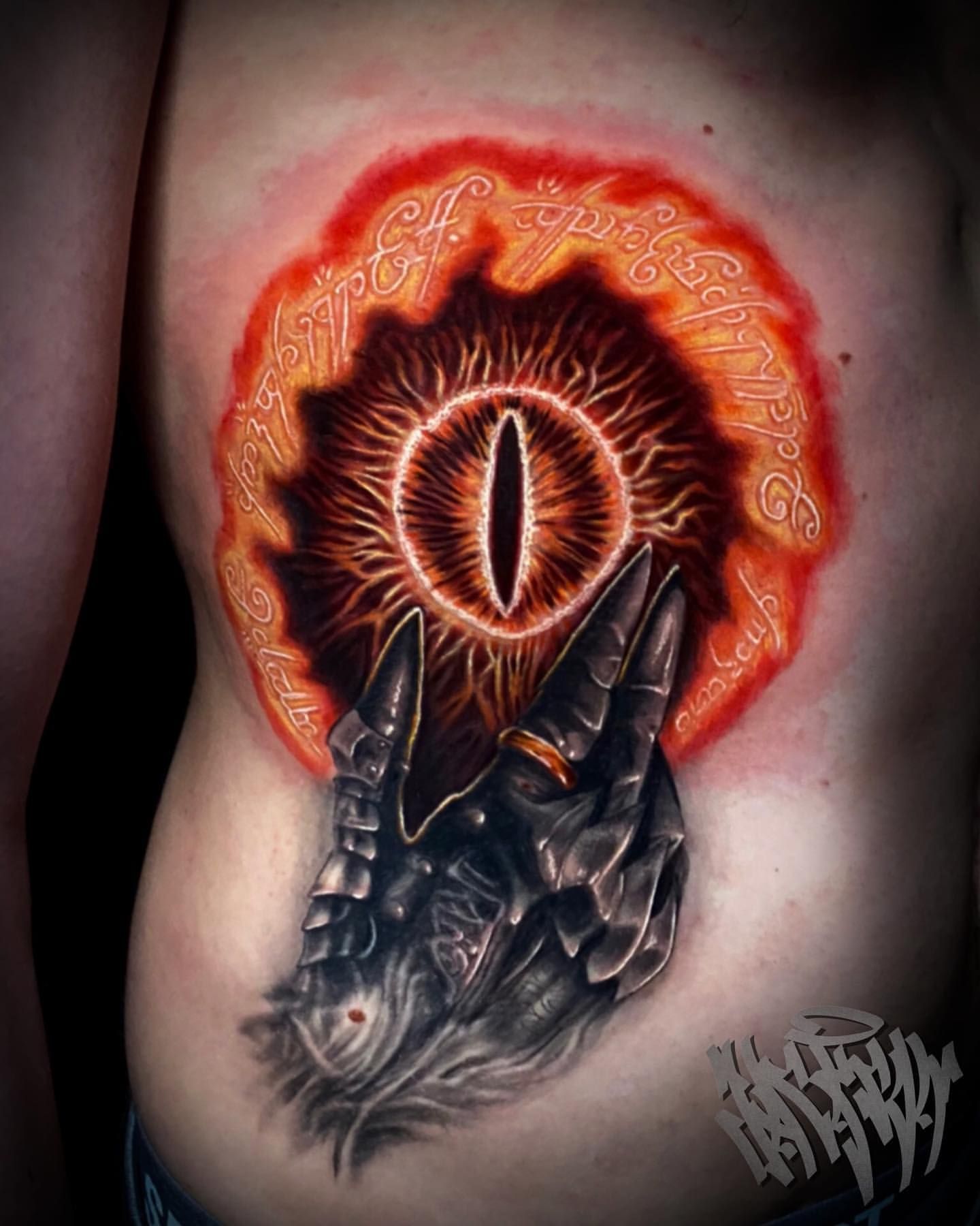 Lord of the Rings Tattoo by Jackson Sukhov at Black Gold Tattoo Co in Edmonton Alberta Canada