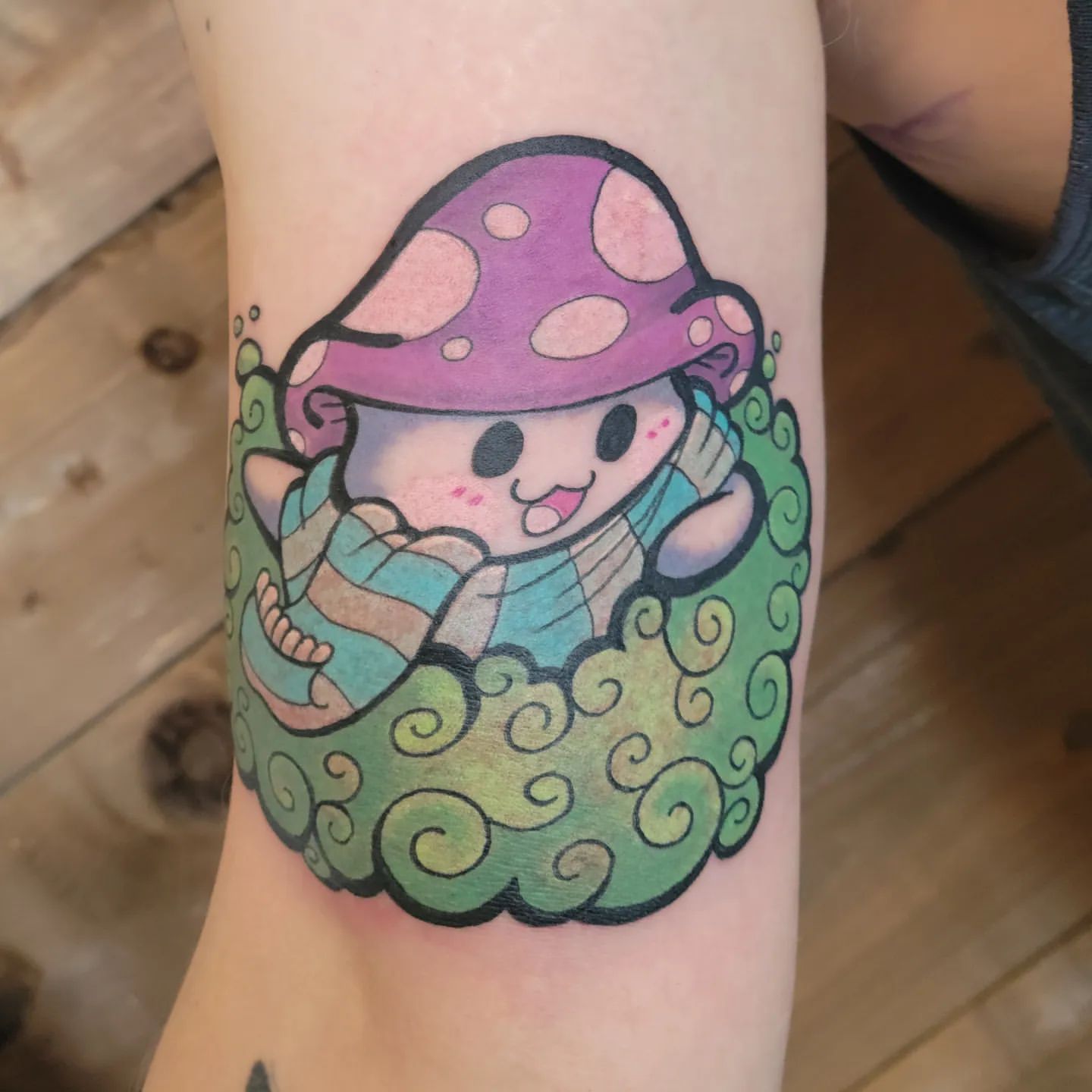 Mushroom Tattoo by Sheila Anderson at Crimson Empire Tattoo in Edmonton Alberta Canada