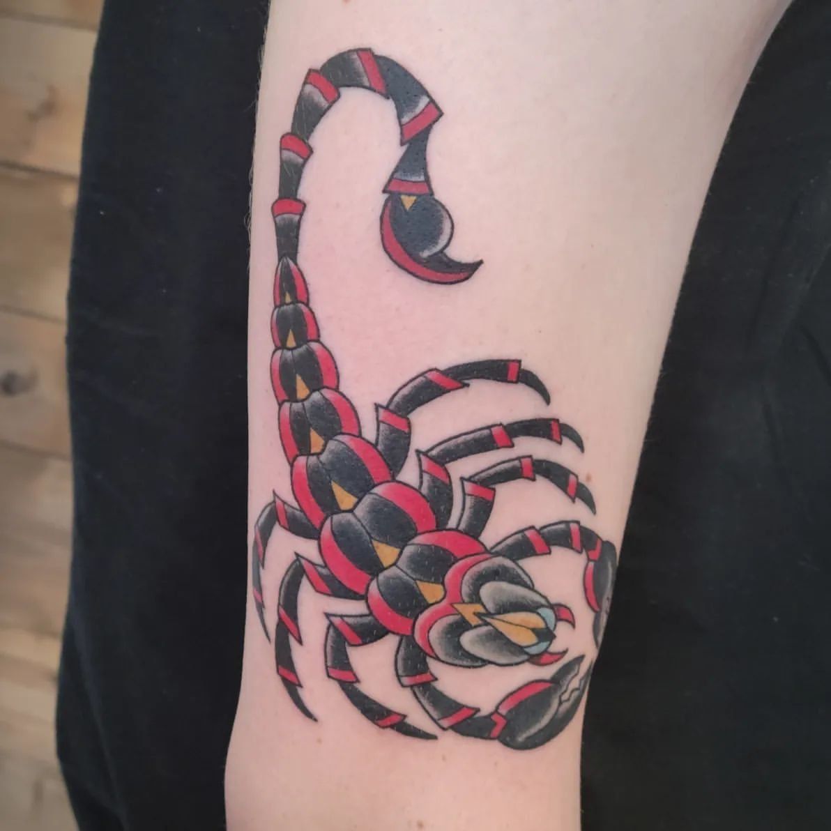Scorpion Tattoo by Sheila Anderson at Crimson Empire Tattoo in Edmonton Alberta Canada