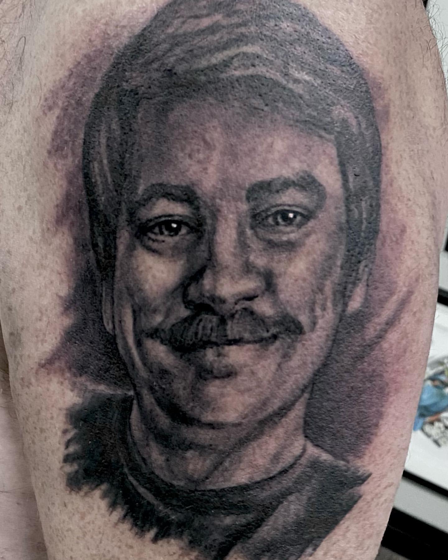 Portrait Tattoo by Steve Hayes at Black Gold Tattoo Co in Edmonton Alberta Canada