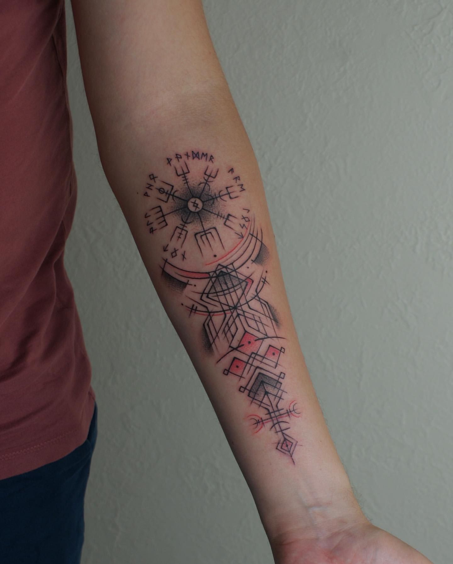 Vegvisir Tattoo by Liza Kruk at Silver Ghost Tattoo in Edmonton Alberta Canada