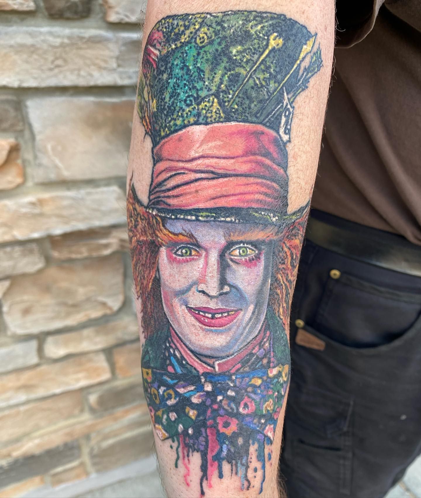 Mad Hatter Tattoo by Chris Labrenz at Black Gold Tattoo Co in Edmonton Alberta Canada