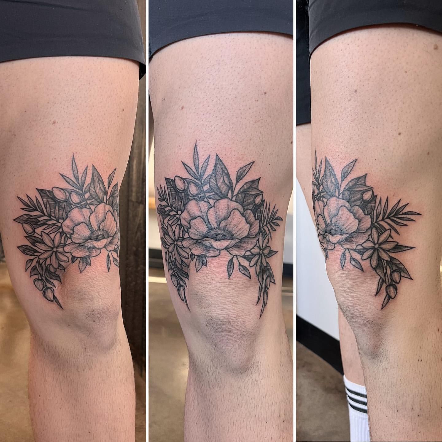 Floral Tattoo by Adrienne Alexander at Silver Ghost Tattoo in Edmonton Alberta Canada
