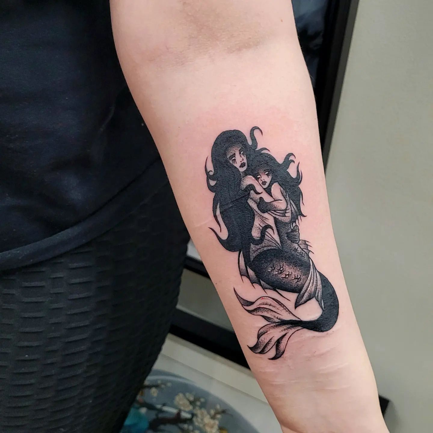 Mermaid Tattoo by Ian Wang at Black Gold Tattoo Co in Edmonton Alberta Canada