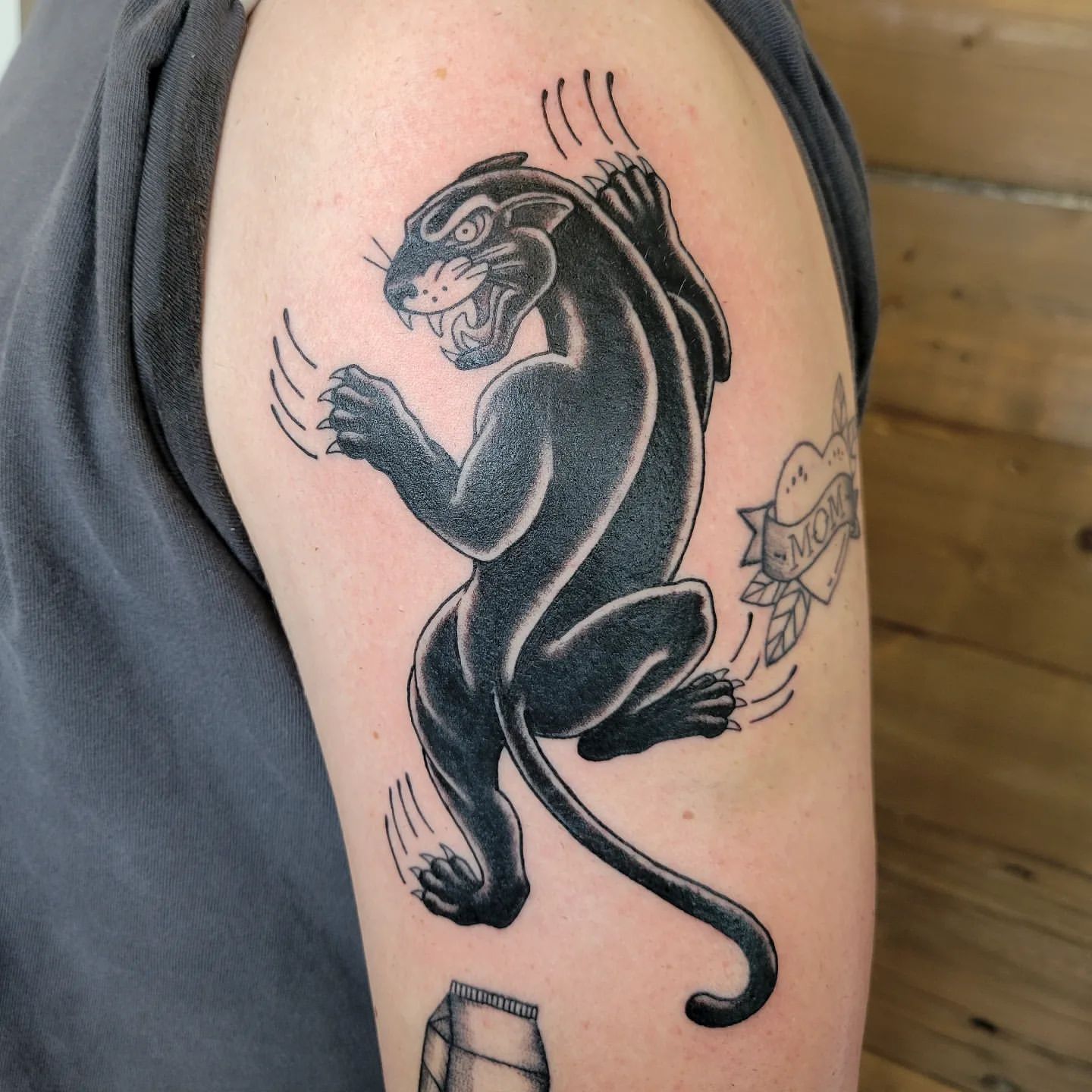 Panther Tattoo by Sheila Anderson at Crimson Empire Tattoo in Edmonton Alberta Canada