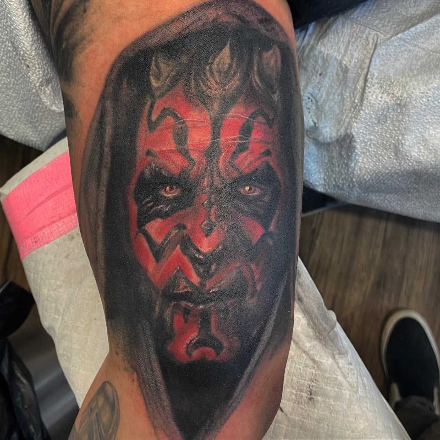 Darth Maul Tattoo by Steve Hayes at Black Gold Tattoo Co in Edmonton Alberta Canada