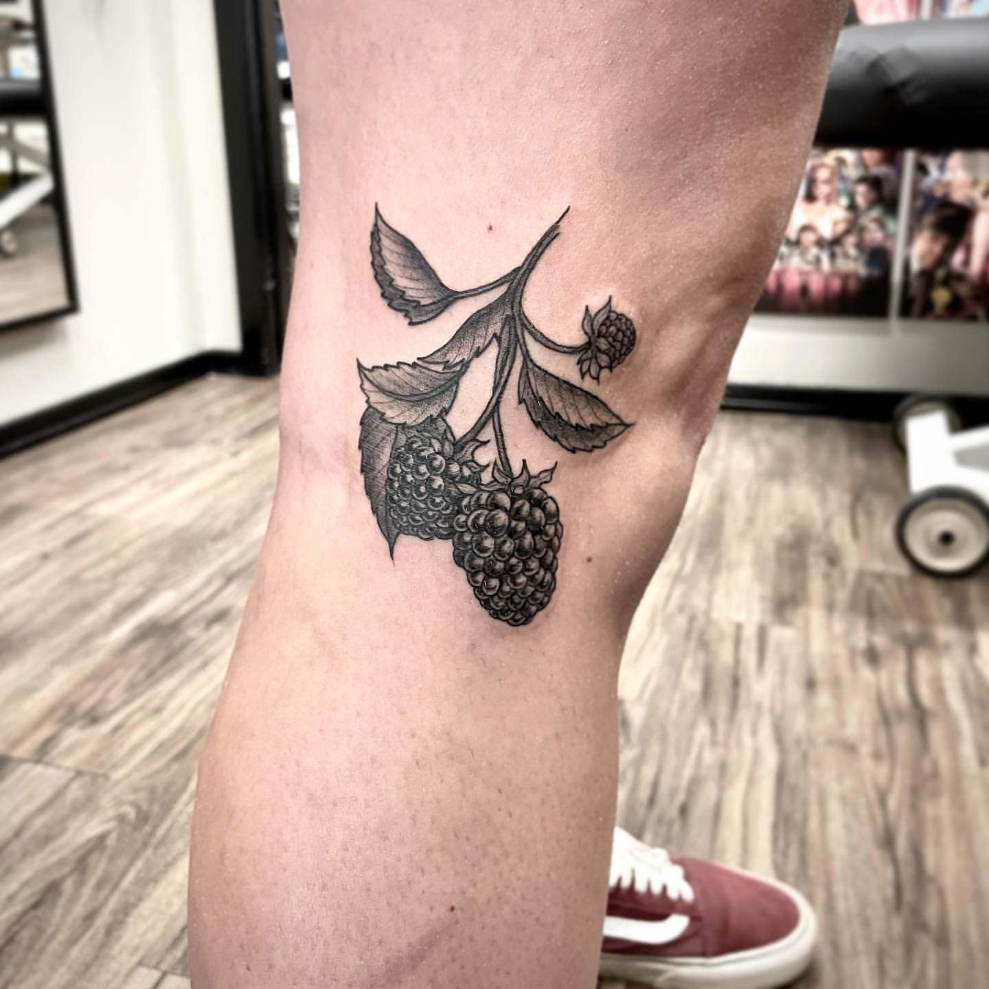 Blackberry Tattoo by Jess Alther at Black Gold Tattoo Co in Edmonton Alberta Canada
