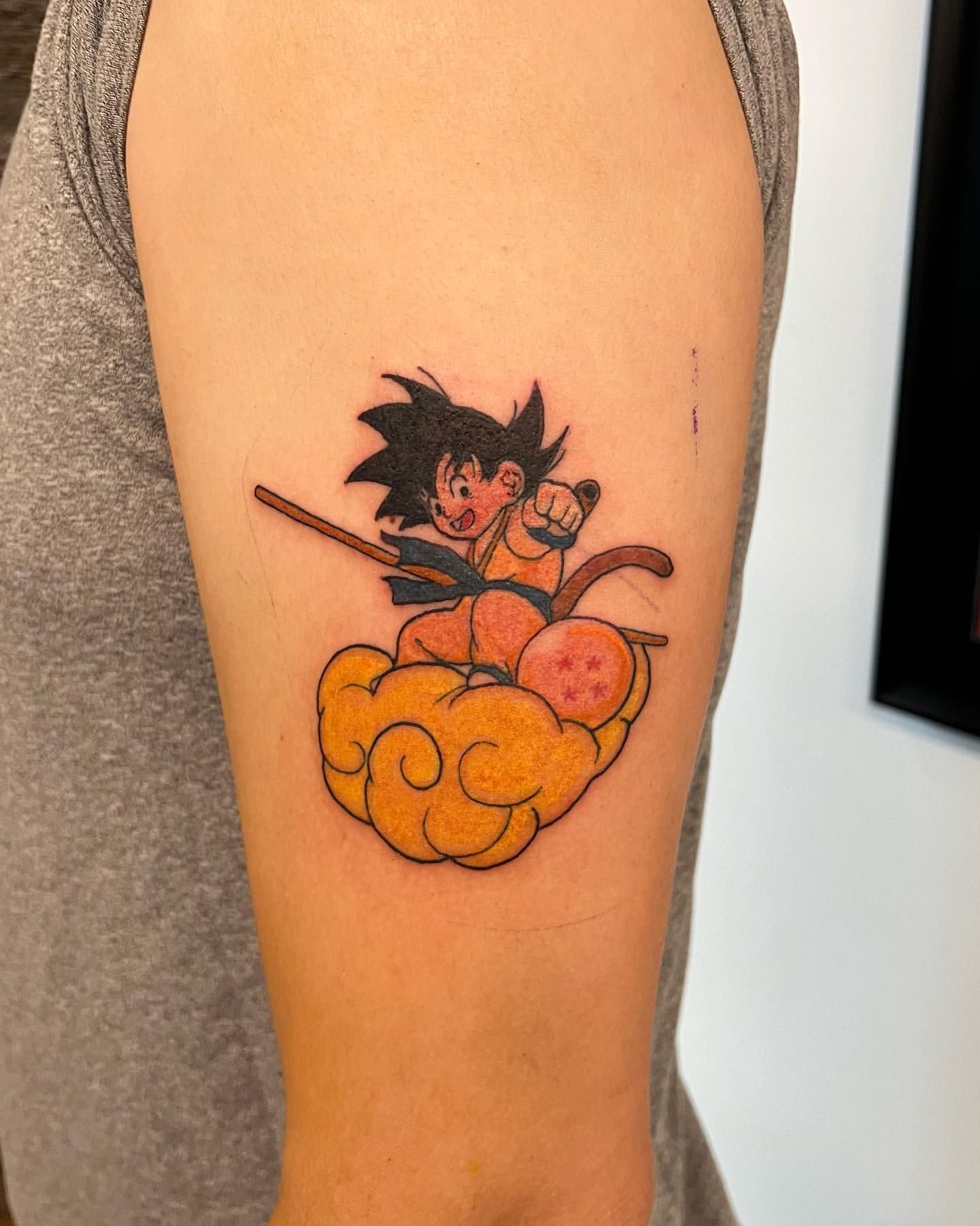 Kid Goku Tattoo by Vinny Nguyen at Crimson Empire Tattoo in Edmonton Alberta Canada