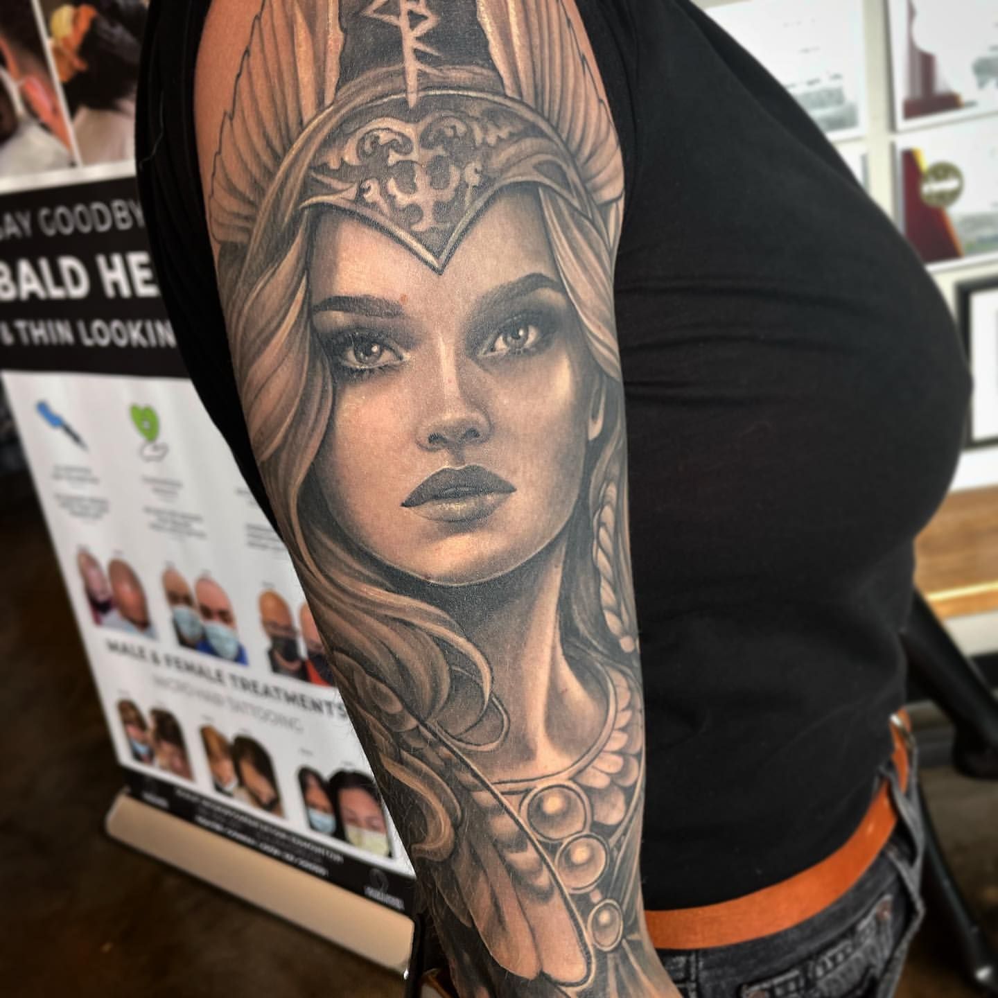 Valkyrie Tattoo by Sarah Michelle at Crimson Empire Tattoo in Edmonton Alberta Canada