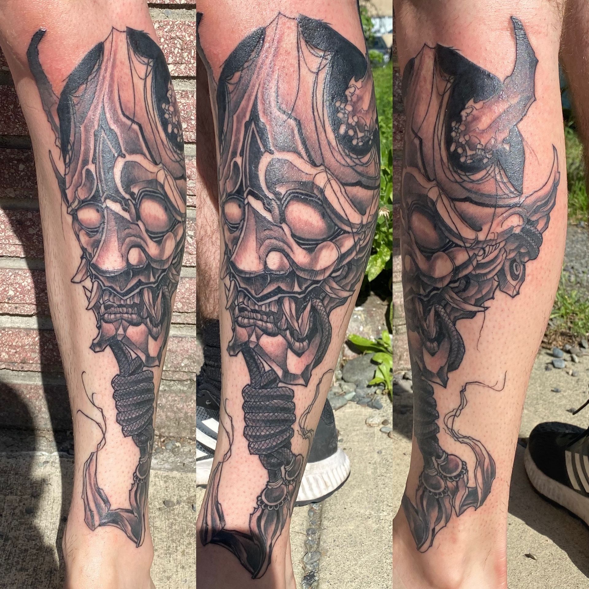 Hannya Tattoo by Brain Dangerfield at Black Gold Tattoo Co in Edmonton Alberta Canada
