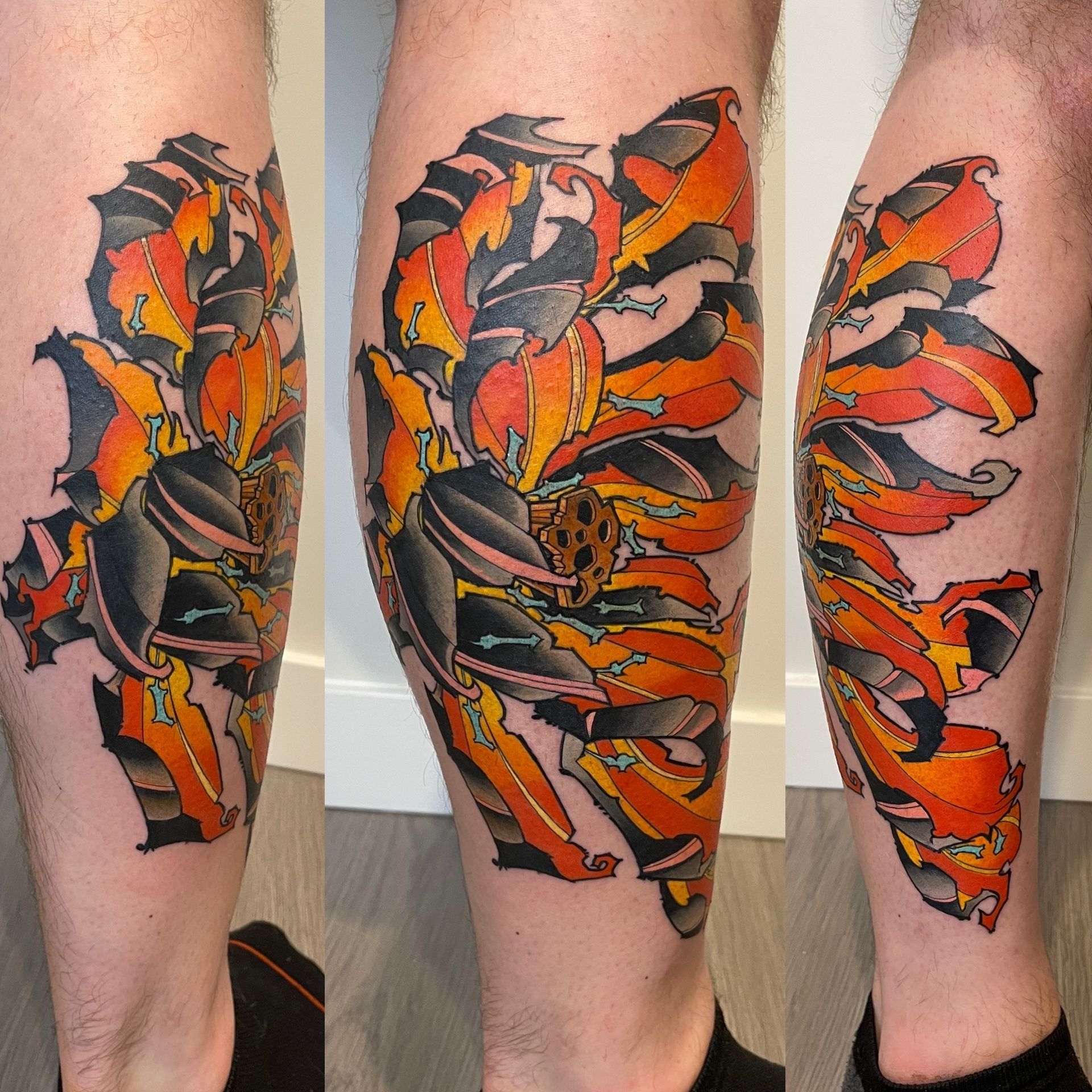 Lotus Tattoo by Brain Dangerfield at Black Gold Tattoo Co in Edmonton Alberta Canada