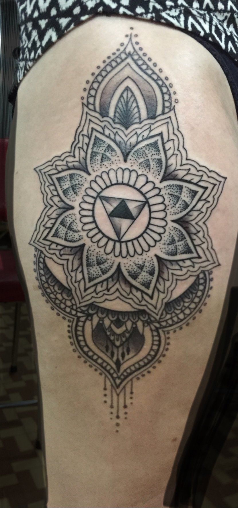 Mandala Tattoo by Amber Strange at Black Gold Tattoo Co in Edmonton Alberta Canada