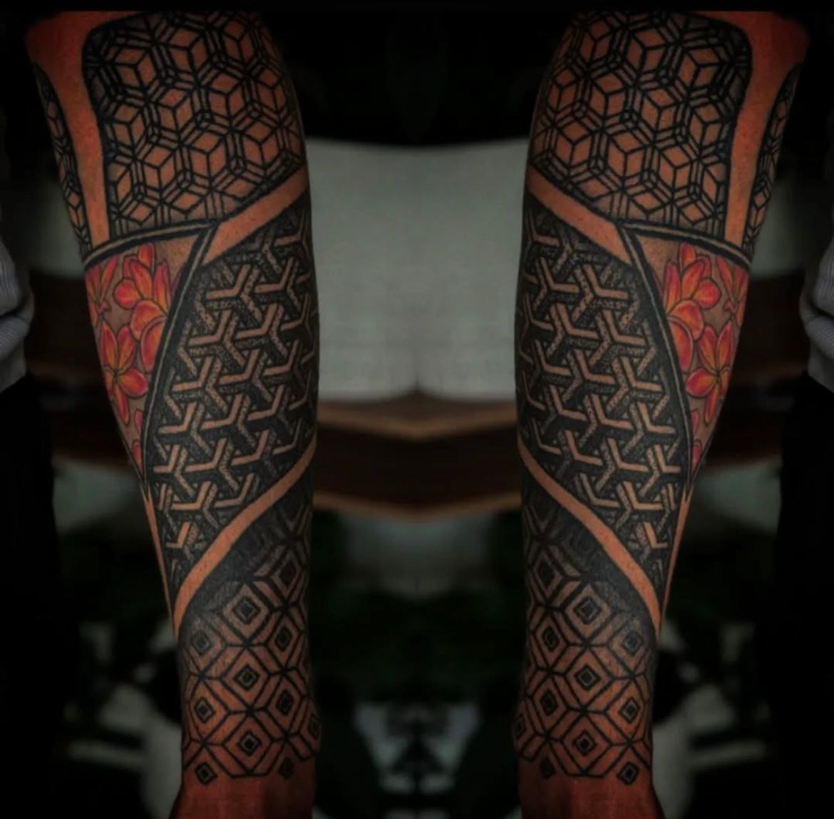 Geometric Tattoo by Amber Strange at Silver Ghost Tattoo in Edmonton Alberta Canada