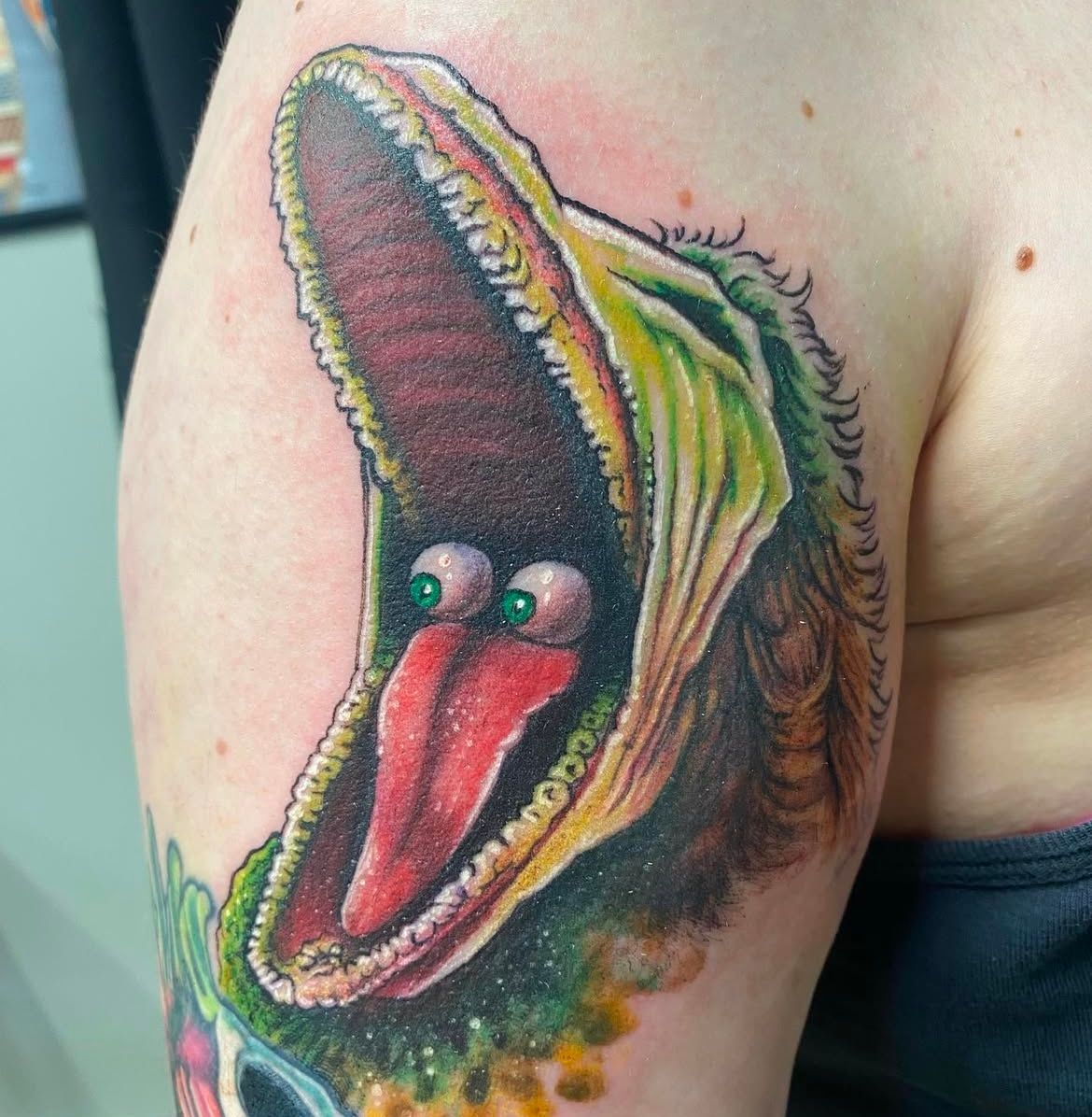 Beetlejuice Tattoo by Chris Labrenz at Black Gold Tattoo Co in Edmonton Alberta Canada