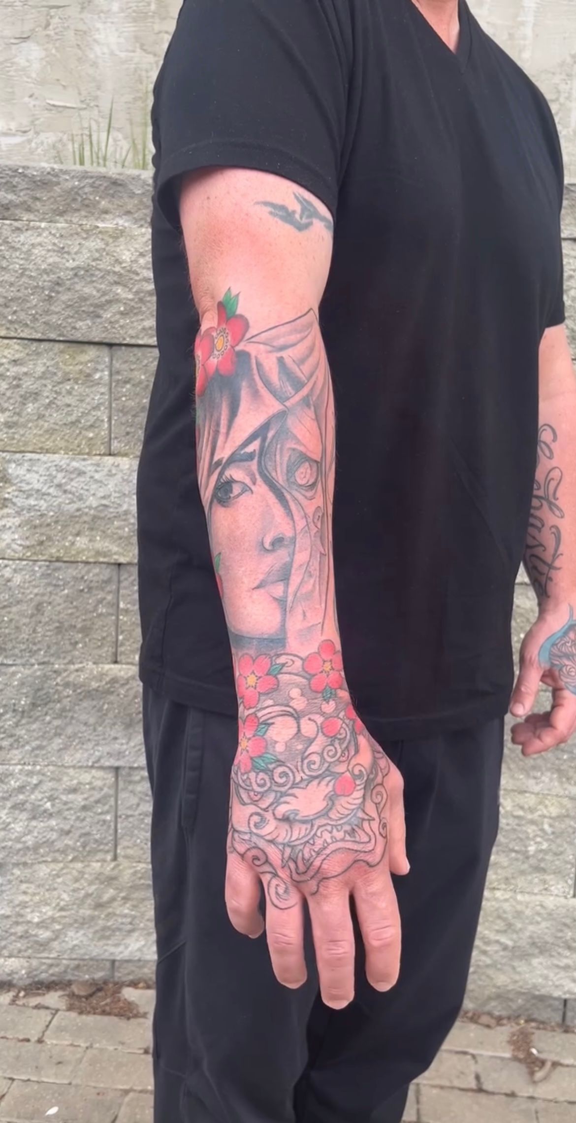 Veiled Hannya Tattoo by Curt Semeniuk at Crimson Empire Tattoo in Edmonton Alberta Canada