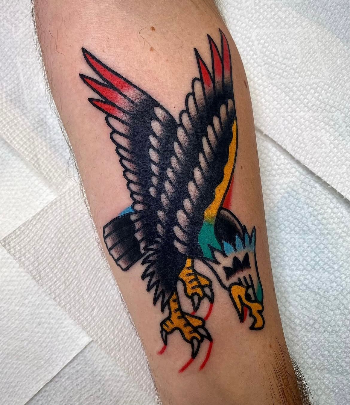 Eagle Tattoo by JD Pezderic at Silver Ghost Tattoo in Edmonton Alberta Canada
