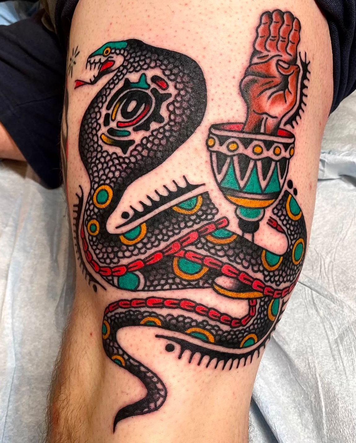 Cobra Tattoo by JD Pezderic at Silver Ghost Tattoo in Edmonton Alberta Canada