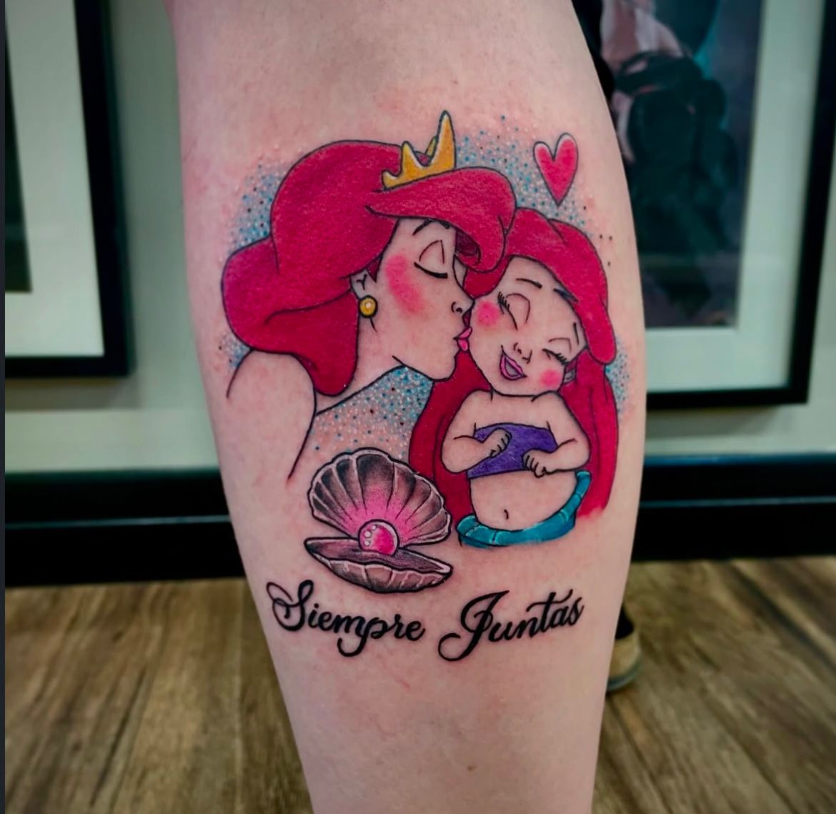 Little Mermaid Tattoo by Jess Alther at Black Gold Tattoo Co in Edmonton Alberta Canada