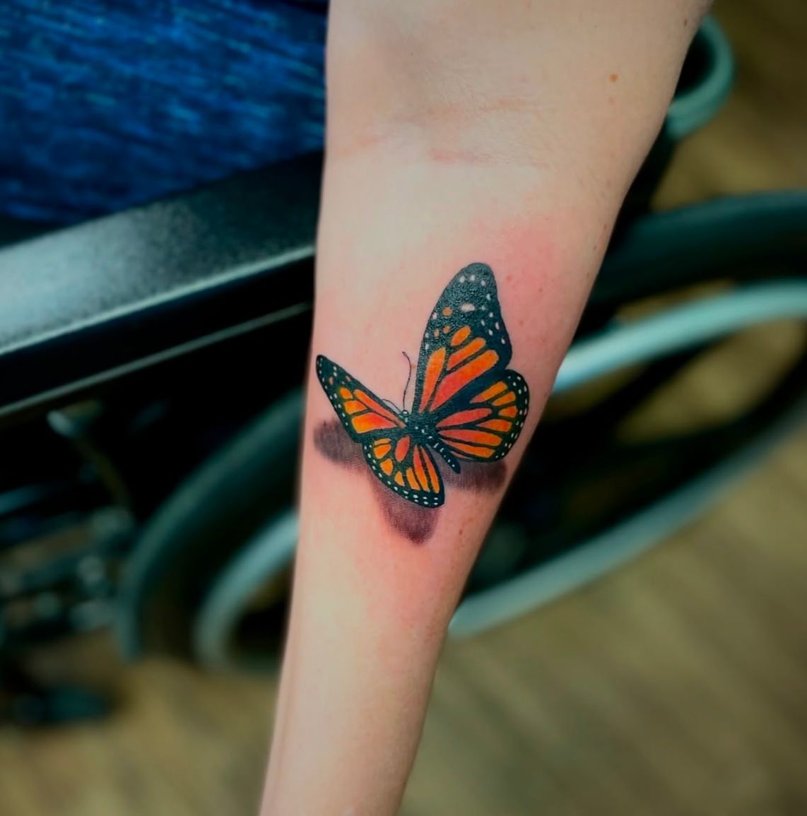 Butterfly Tattoo by Jess Alther at Black Gold Tattoo Co in Edmonton Alberta Canada