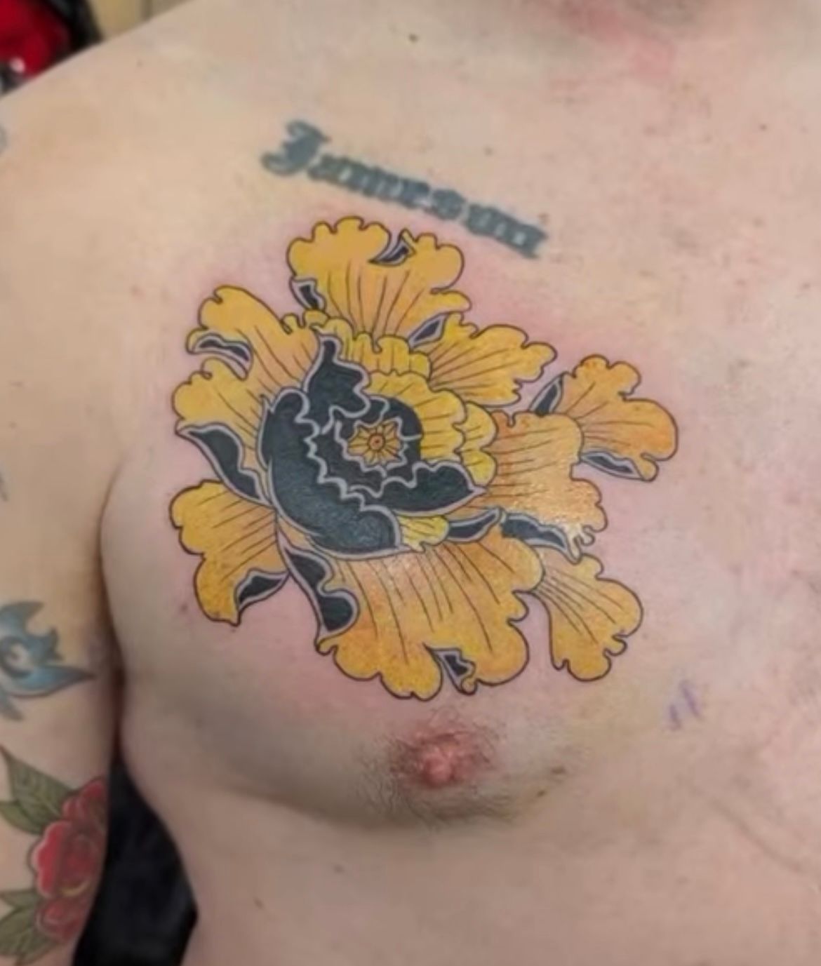 Peony Tattoo by Keon Courtney at Crimson Empire Tattoo in Edmonton Alberta Canada