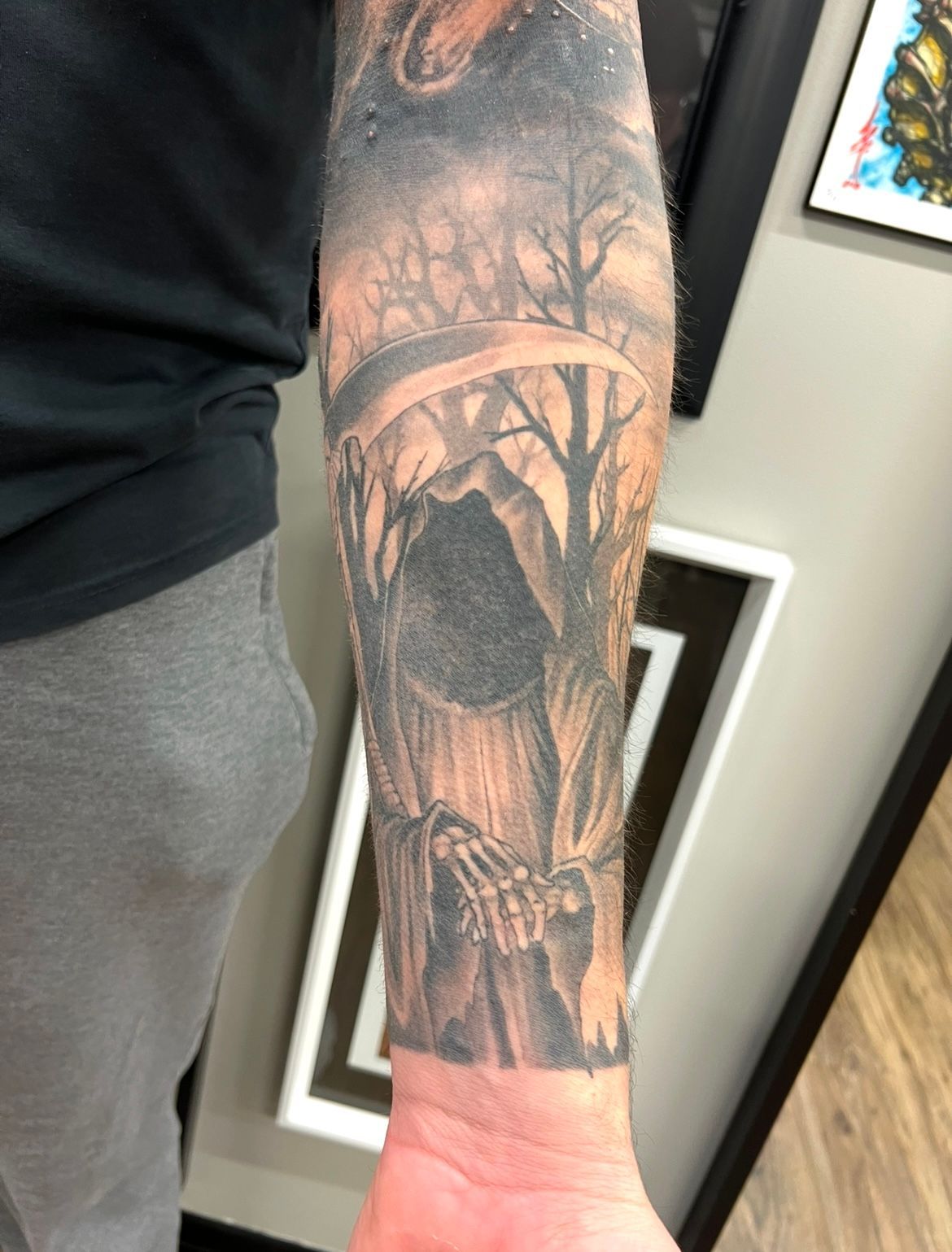 Reaper Tattoo by Kevin Sherritt at Black Gold Tattoo Co in Edmonton Alberta Canada