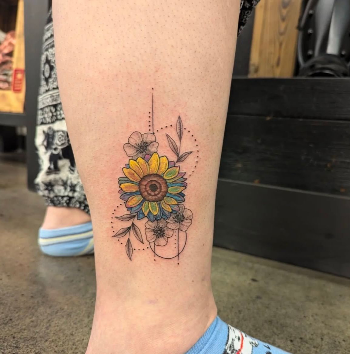 Floral Tattoo by Samantha Hnatiw at Crimson Empire Tattoo in Edmonton Alberta Canada