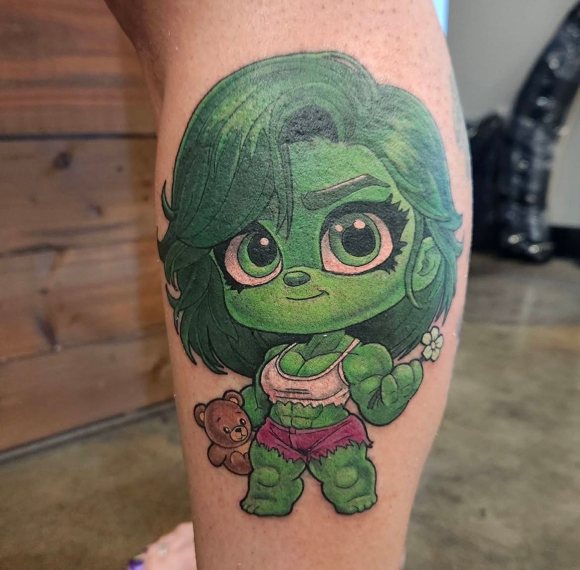 She Hulk Tattoo by Sheila Anderson at Crimson Empire Tattoo in Edmonton Alberta Canada