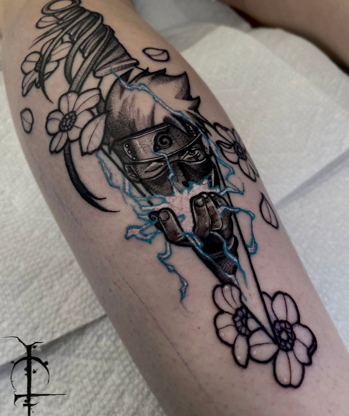 Kakashi Tattoo by Val at Silver Ghost Tattoo in Edmonton Alberta Canada