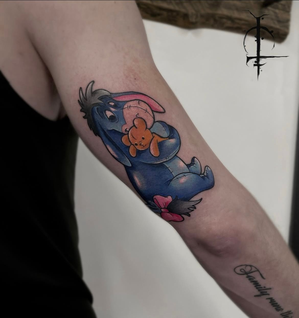 Eeyore Tattoo by Val at Silver Ghost Tattoo in Edmonton Alberta Canada