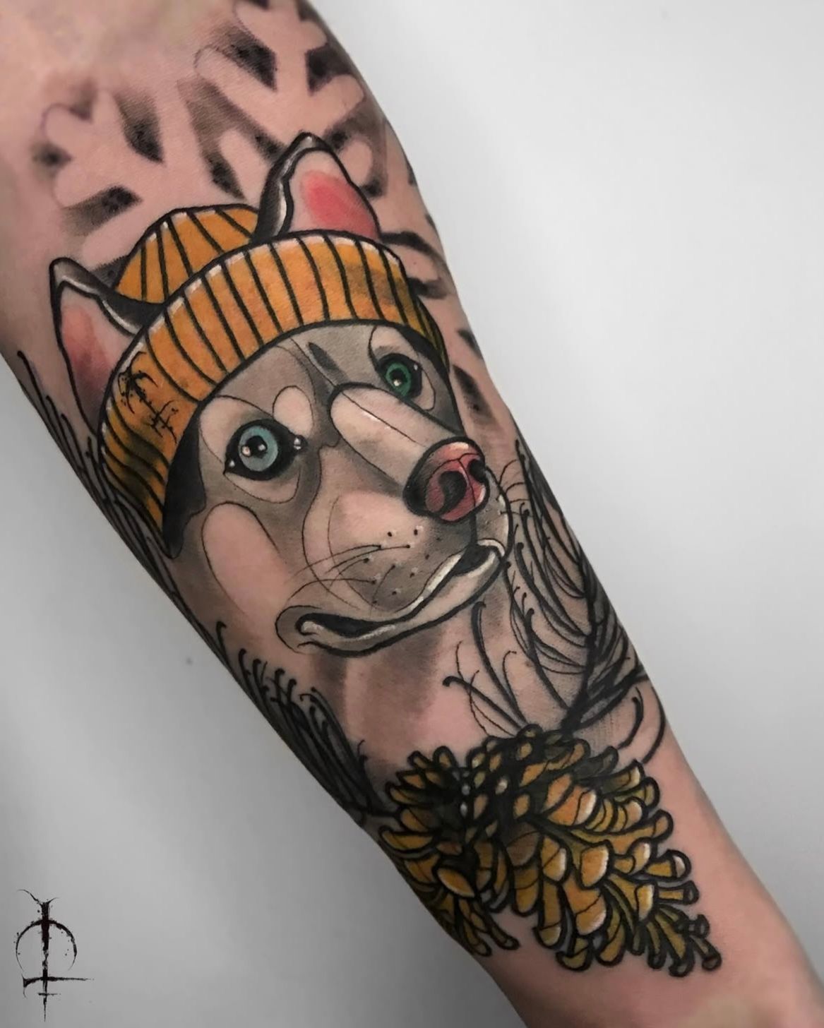 Husky Tattoo by Val at Silver Ghost Tattoo in Edmonton Alberta Canada