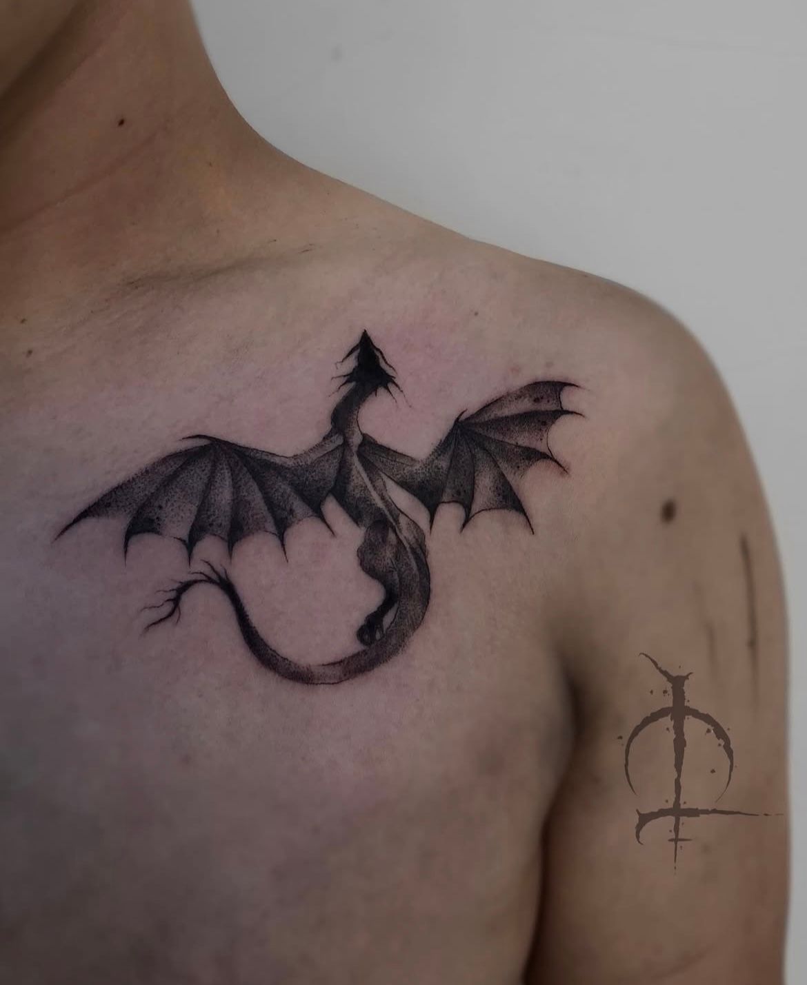 Dragon Tattoo by Val at Silver Ghost Tattoo in Edmonton Alberta Canada