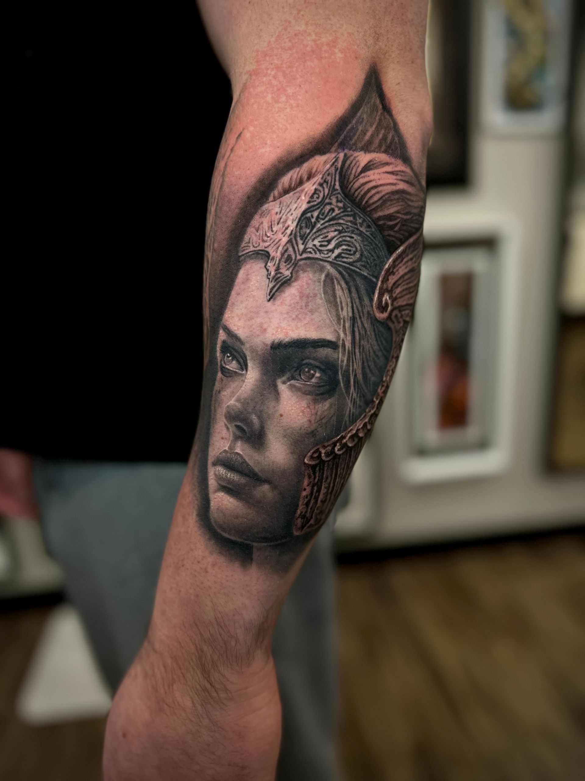 Valkyrie Tattoo by Jackson Sukhov at Black Gold Tattoo Co in Edmonton Alberta Canada