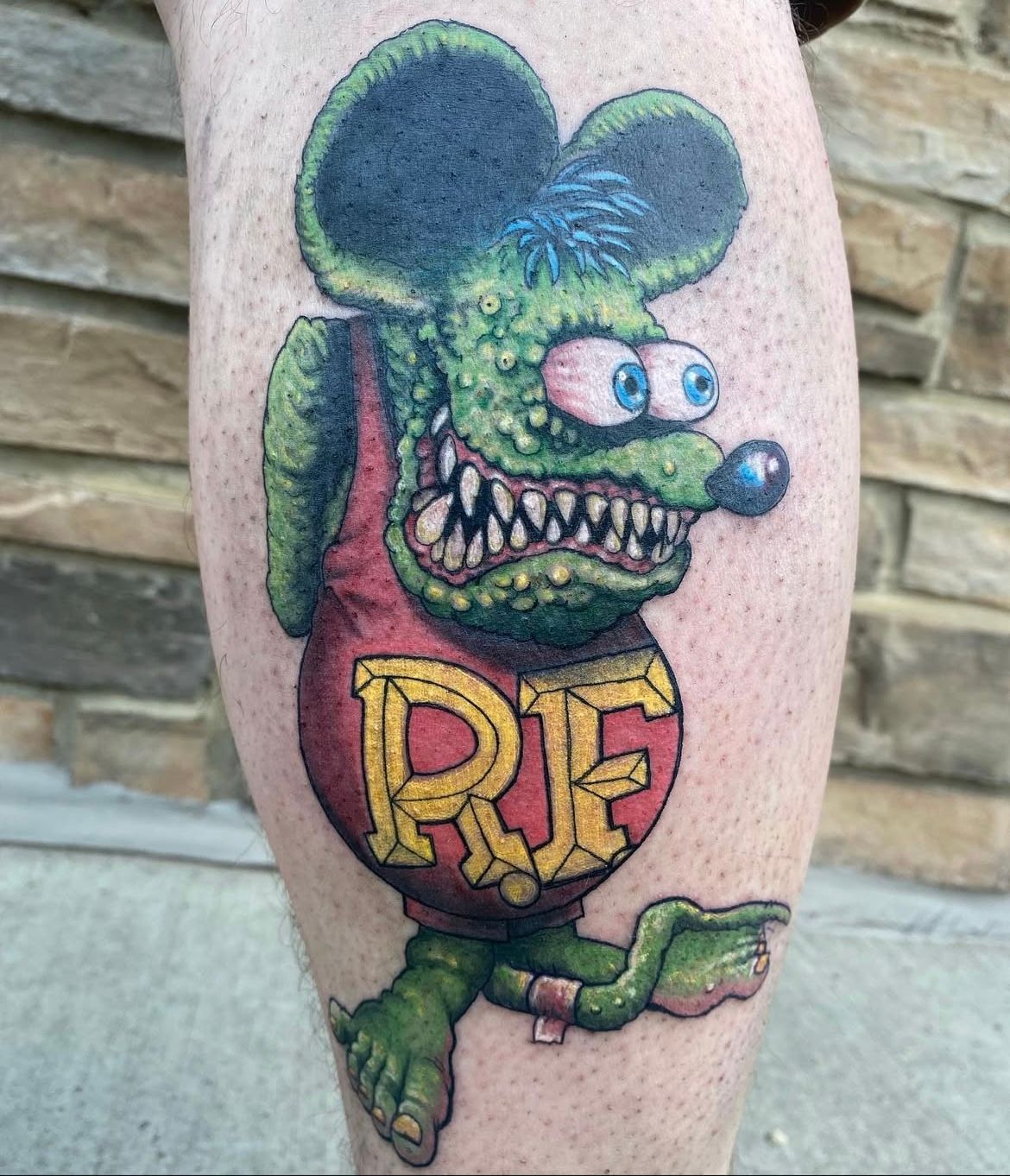 Rat Fink Tattoo by Chris Labrenz at Black Gold Tattoo Co in Edmonton Alberta Canada