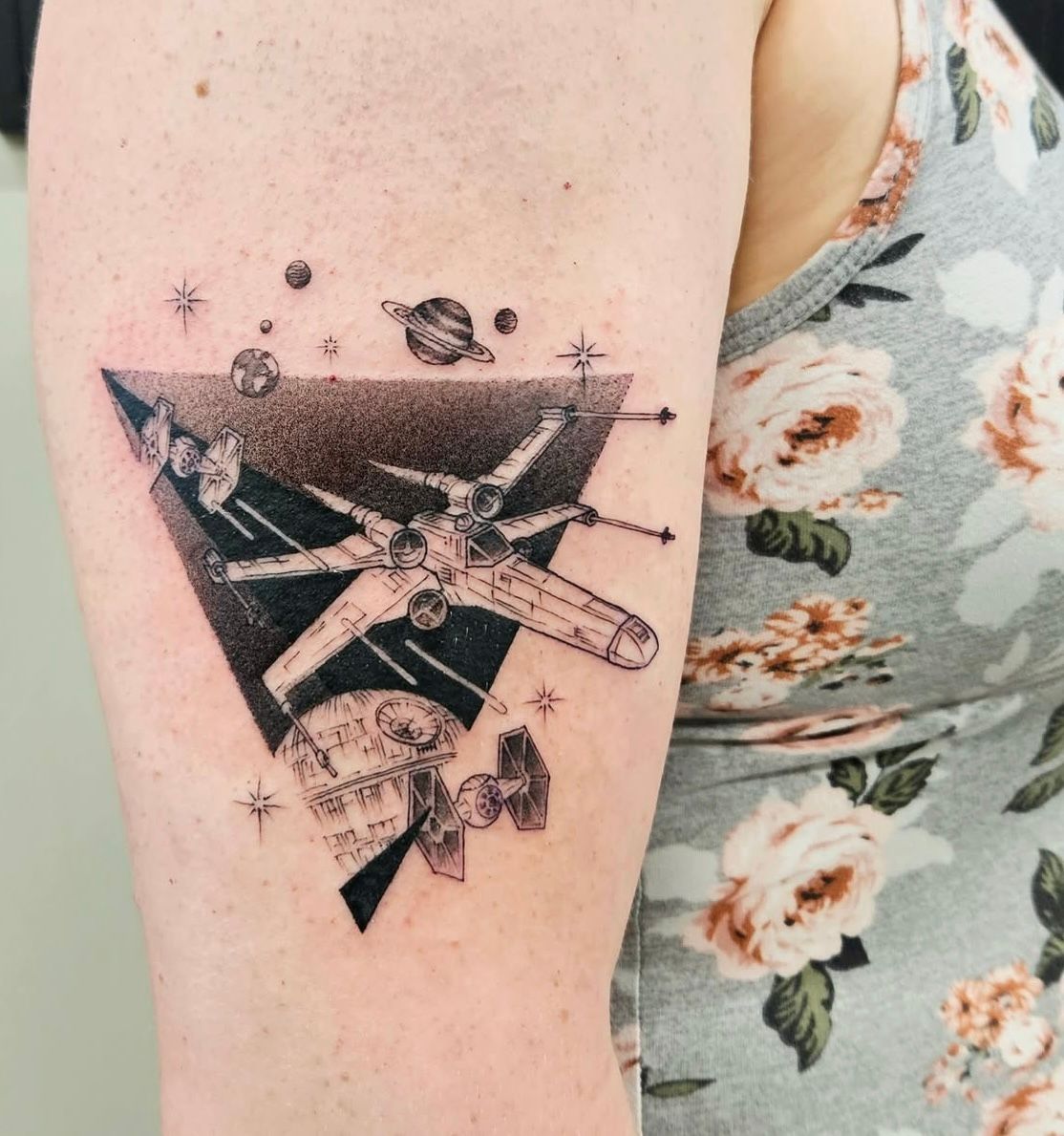 Star Wars Tattoo by Ian Wang at Black Gold Tattoo Co in Edmonton Alberta Canada