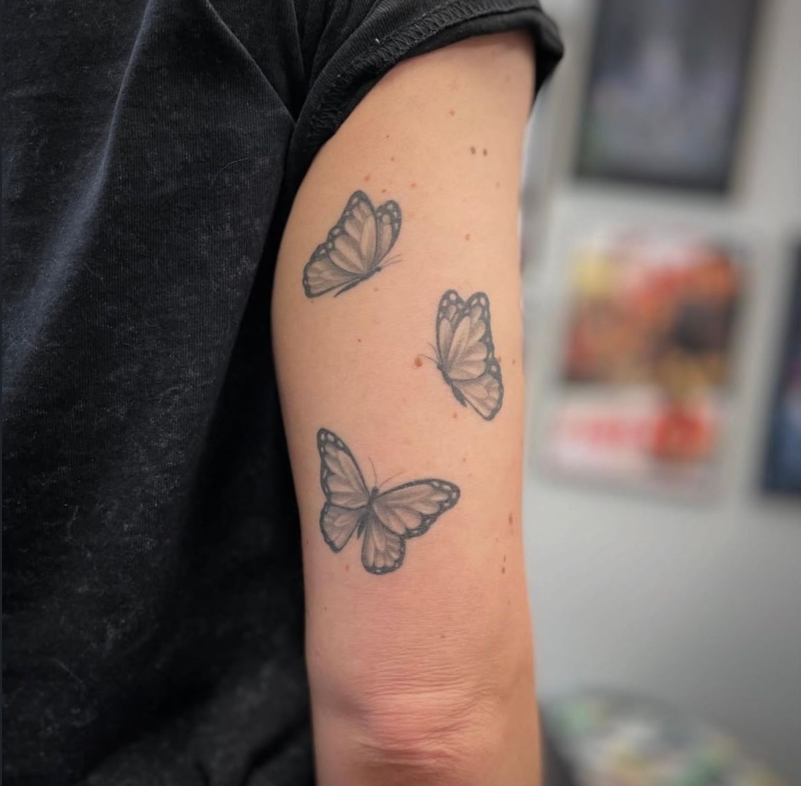 Butterflies Tattoo by Jess Alther at Black Gold Tattoo Co in Edmonton Alberta Canada