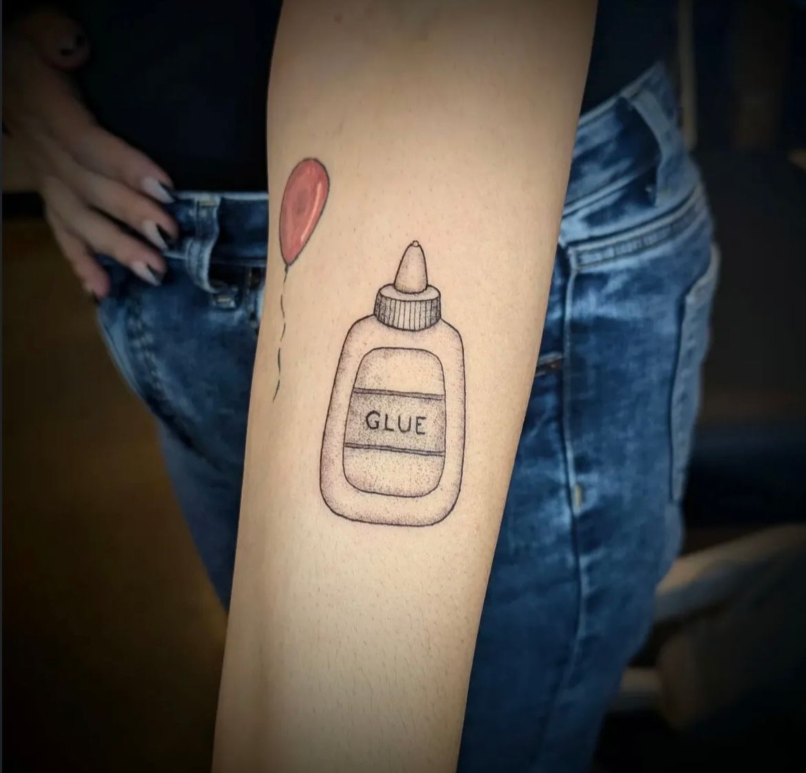 Glue Tattoo by Samantha Hnatiw at Crimson Empire Tattoo in Edmonton Alberta Canada