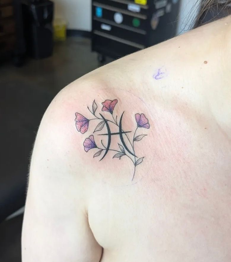 Floral Tattoo by Samantha Hnatiw at Crimson Empire Tattoo in Edmonton Alberta Canada