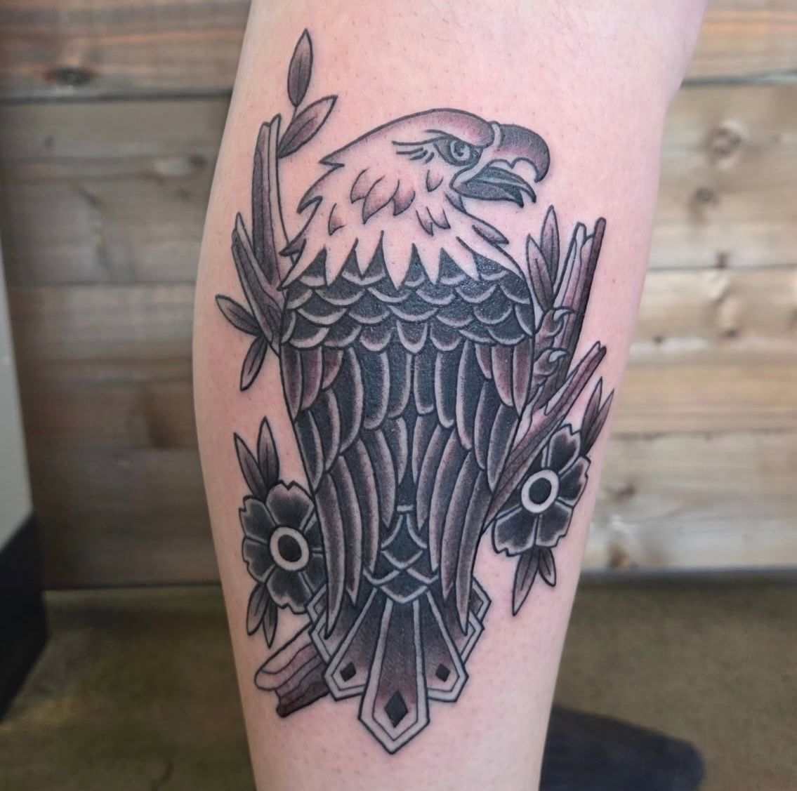Eagle Tattoo by Sheila Anderson at Crimson Empire Tattoo in Edmonton Alberta Canada