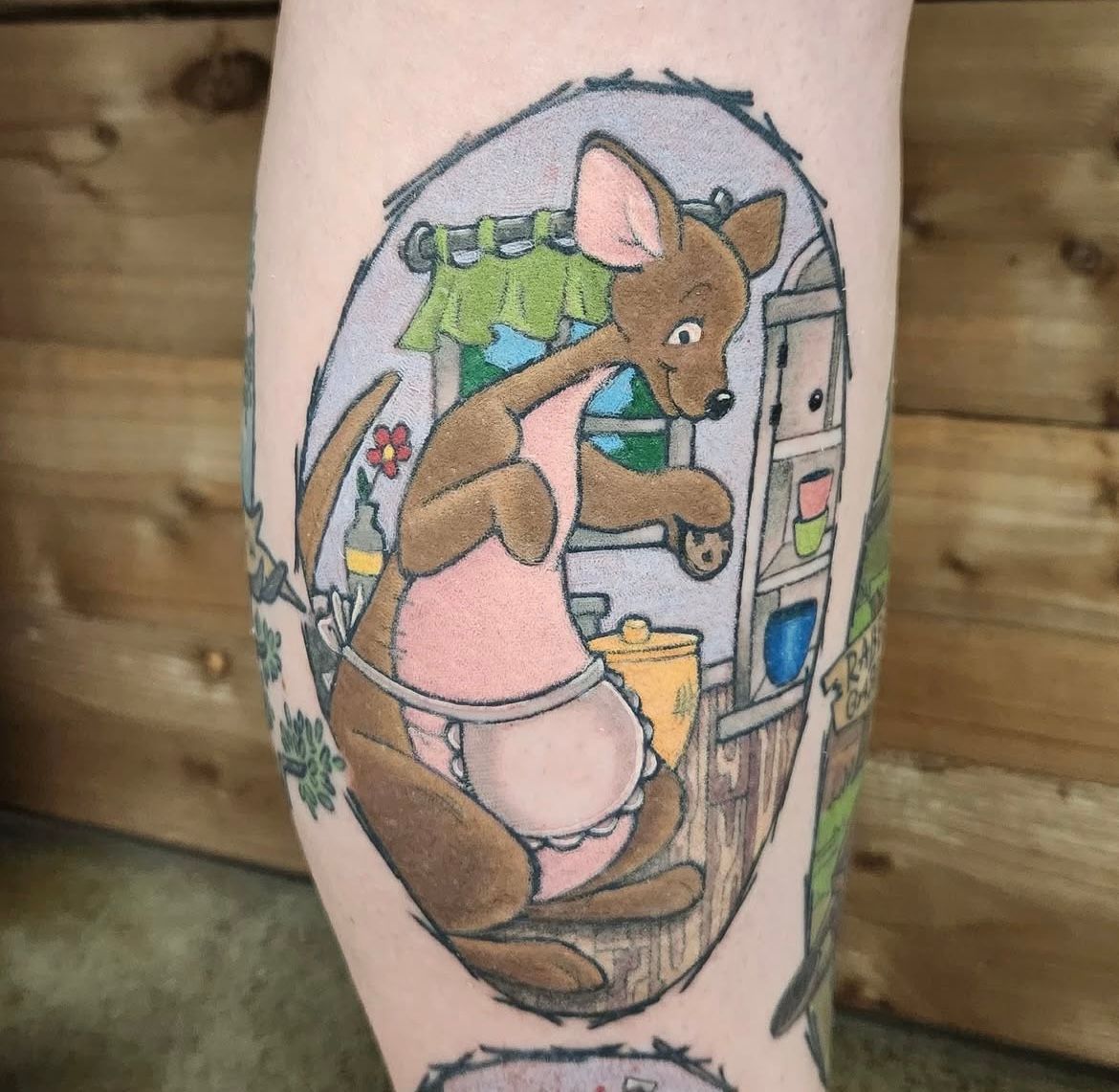 Kanga Tattoo by Sheila Anderson at Crimson Empire Tattoo in Edmonton Alberta Canada