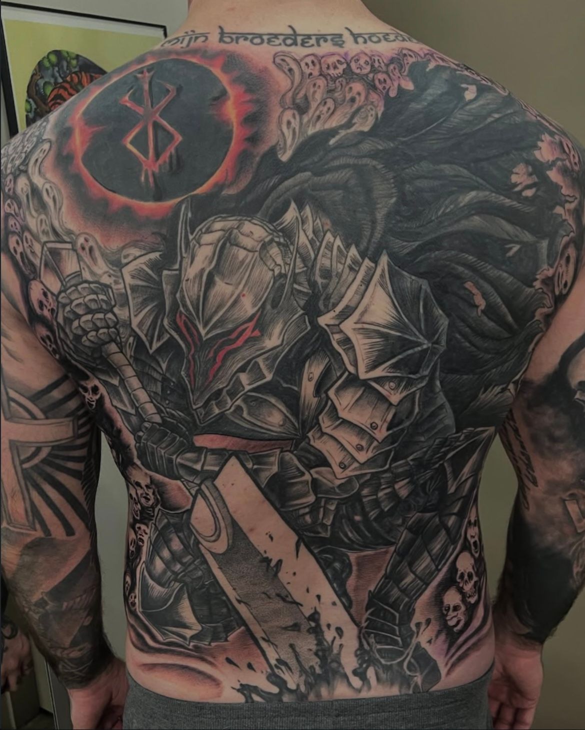 Berserk Backpiece by Vanessa Spezowka at Crimson Empire Tattoo in Edmonton Alberta Canada
