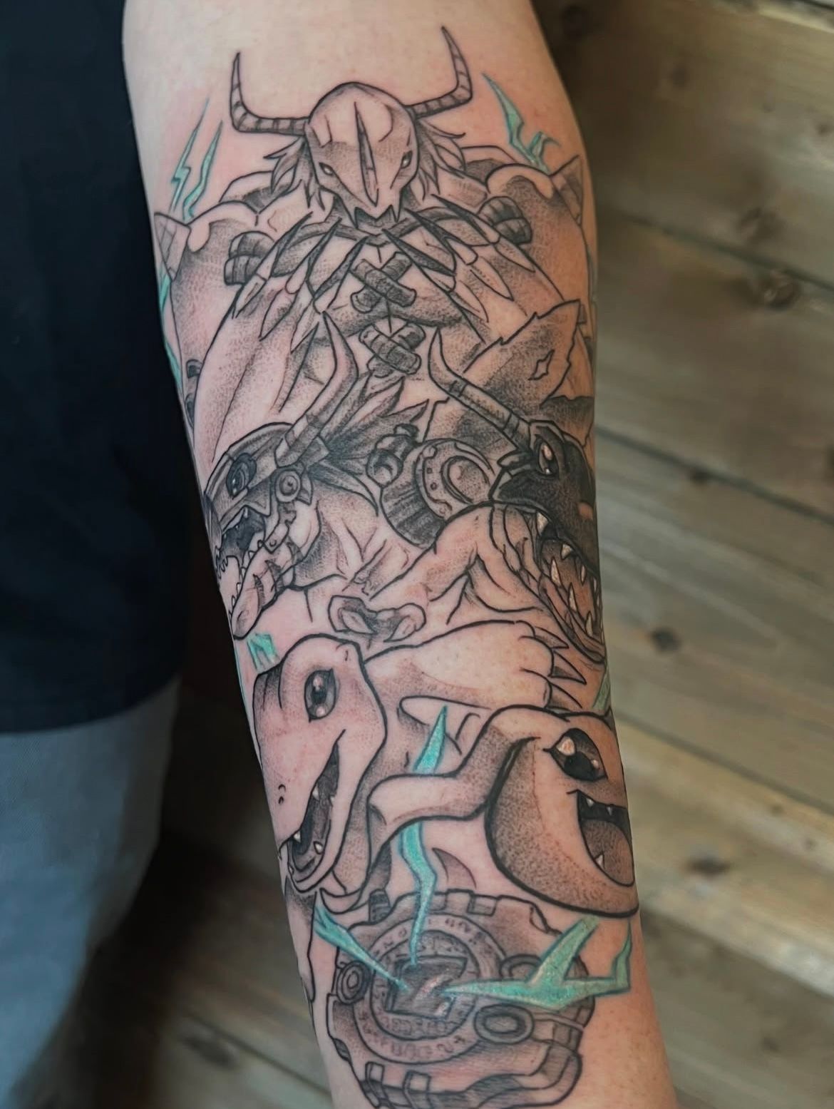 Digimon Tattoo by Vanessa Spezowka at Crimson Empire Tattoo in Edmonton Alberta Canada