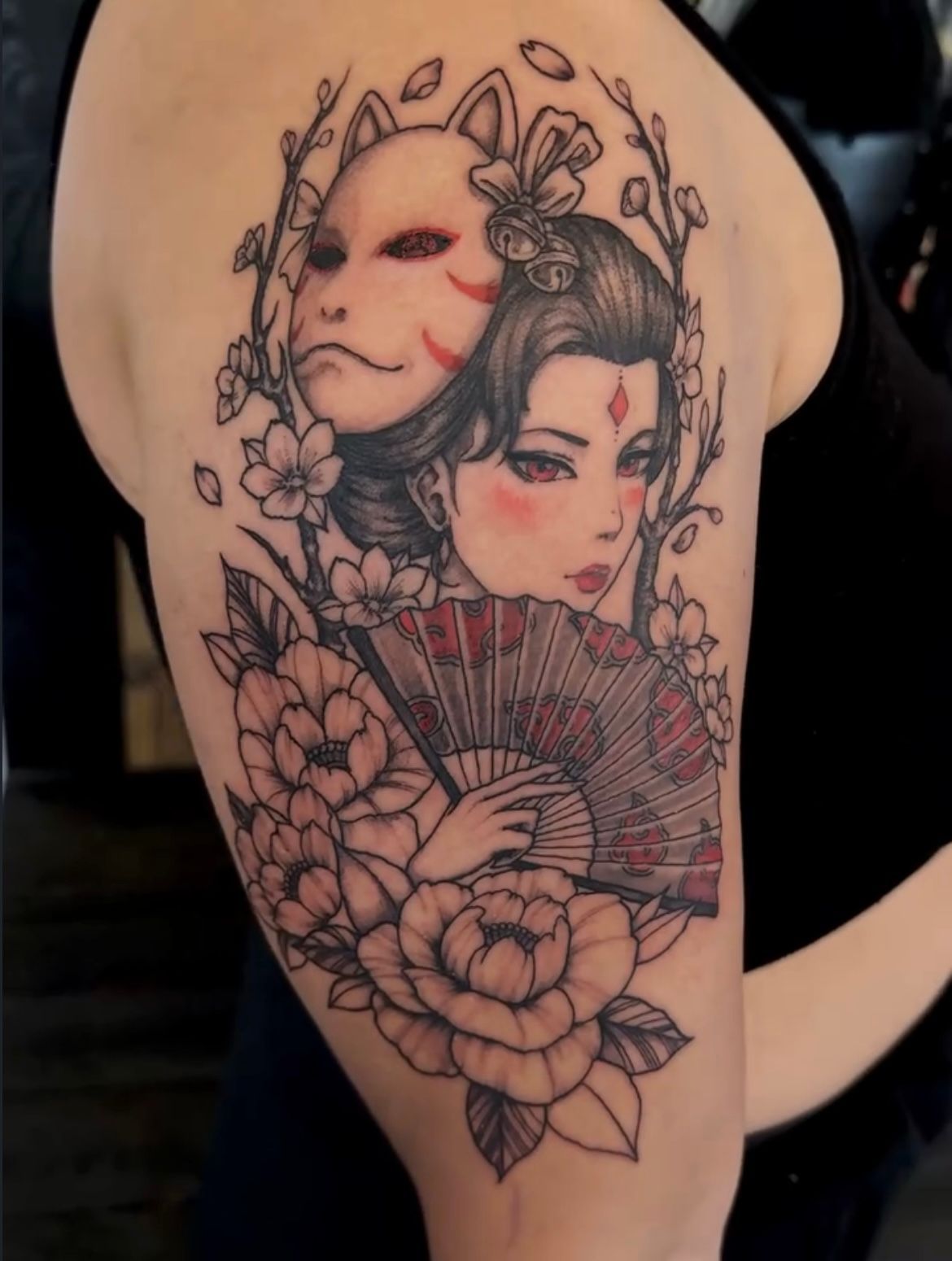 Geisha Tattoo by Vinny Nguyen at Crimson Empire Tattoo in Edmonton Alberta Canada