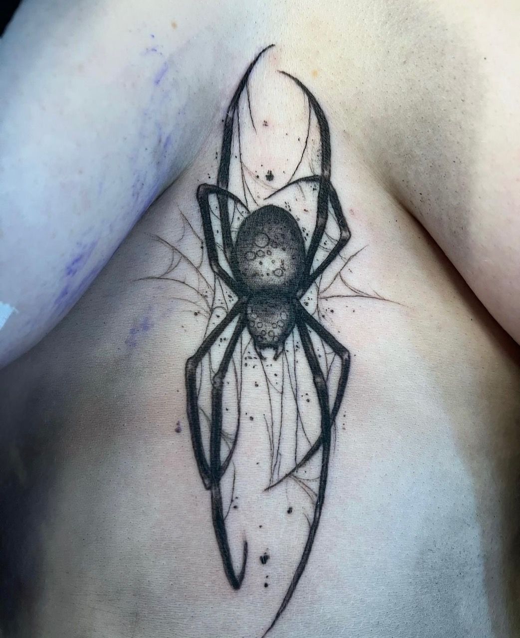Spider Tattoo by Vinny Nguyen at Crimson Empire Tattoo in Edmonton Alberta Canada