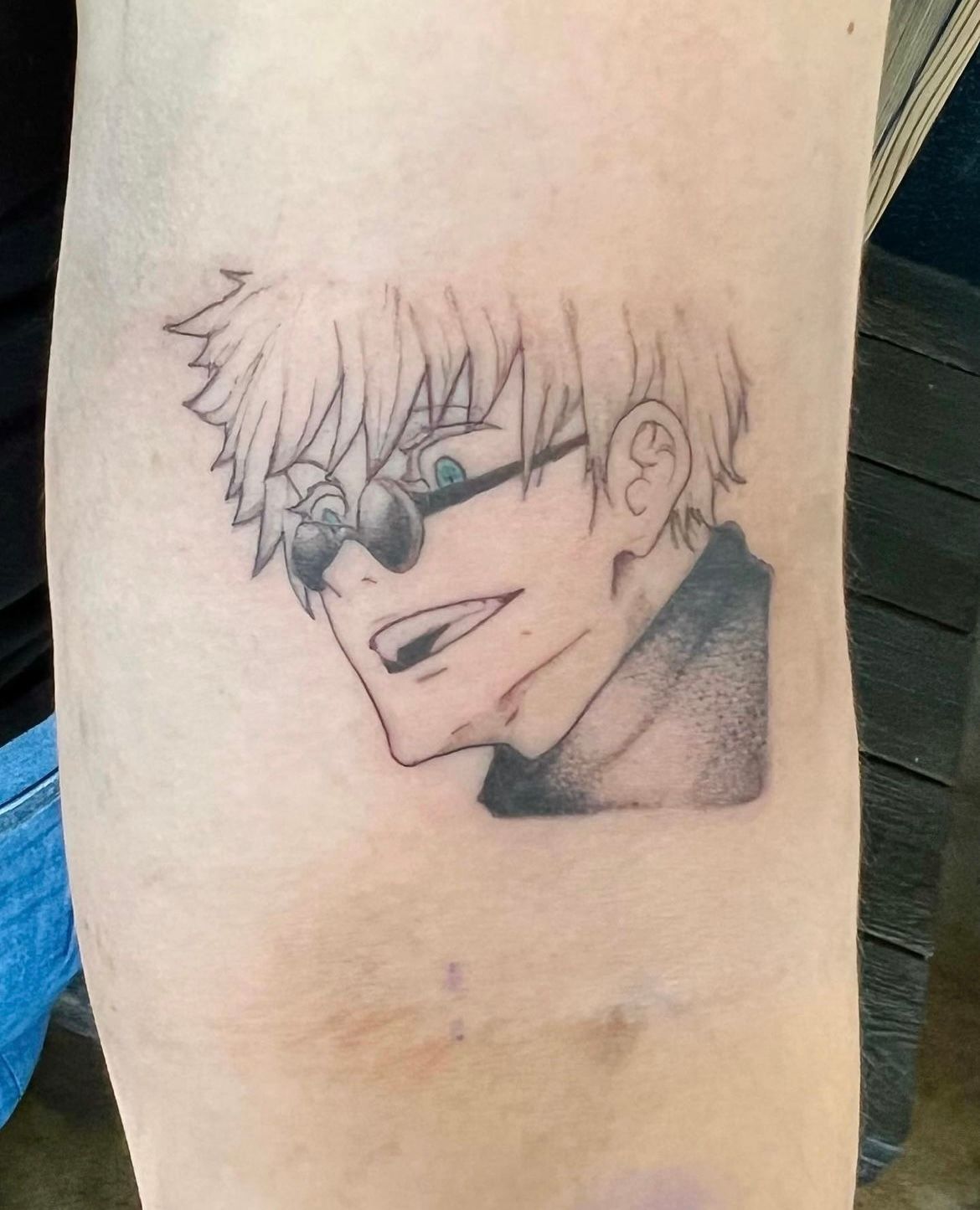 Gojo Tattoo by Vinny Nguyen at Crimson Empire Tattoo in Edmonton Alberta Canada