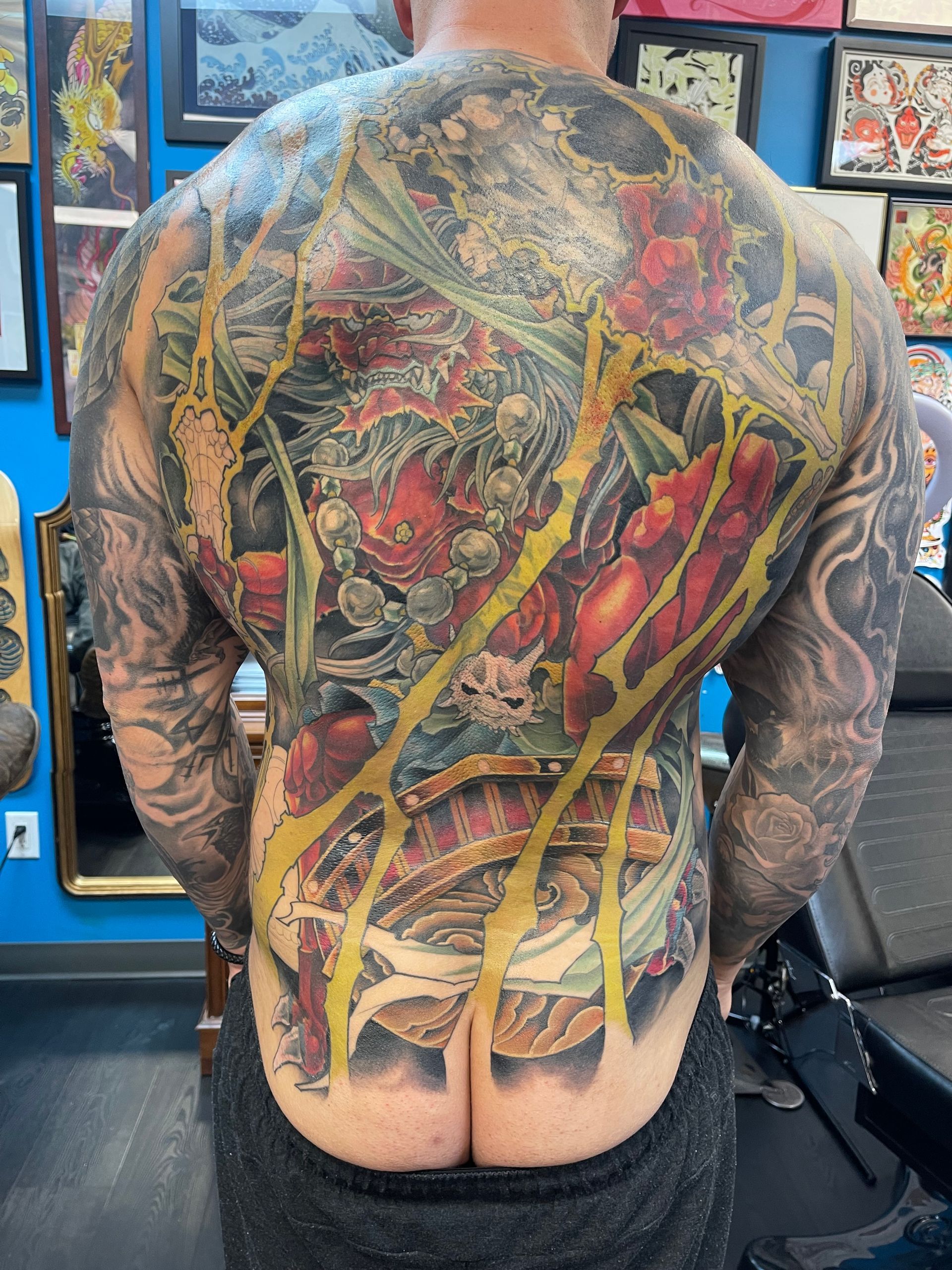 Oni Backpiece by Brain Dangerfield at Black Gold Tattoo Co in Edmonton Alberta Canada