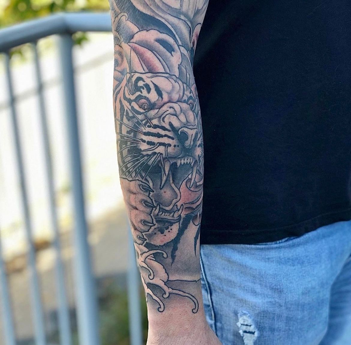 Tiger Tattoo by Curt Semeniuk at Crimson Empire Tattoo in Edmonton Alberta Canada