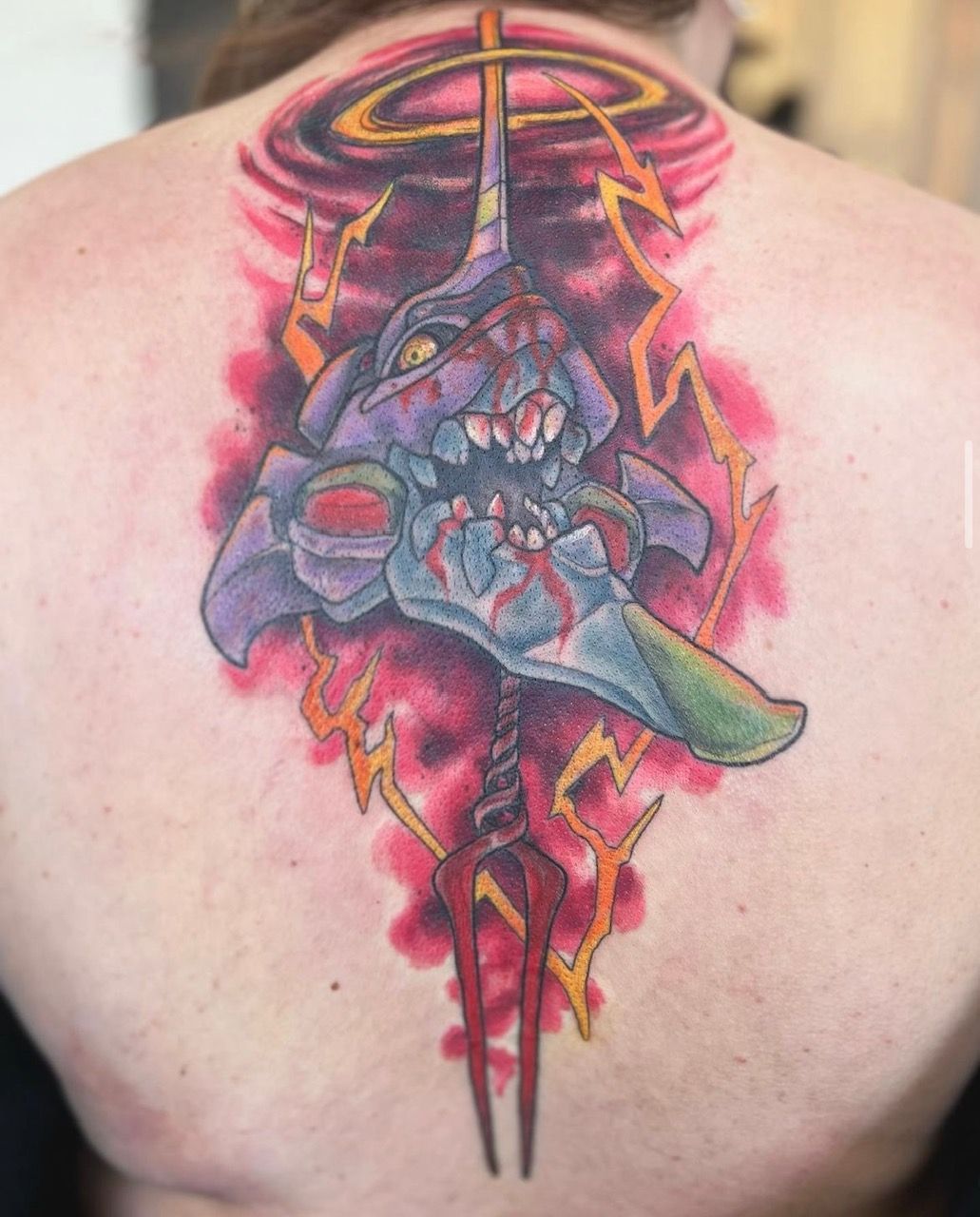 Evangelion Tattoo by Vanessa Spezowka at Crimson Empire Tattoo in Edmonton Alberta Canada
