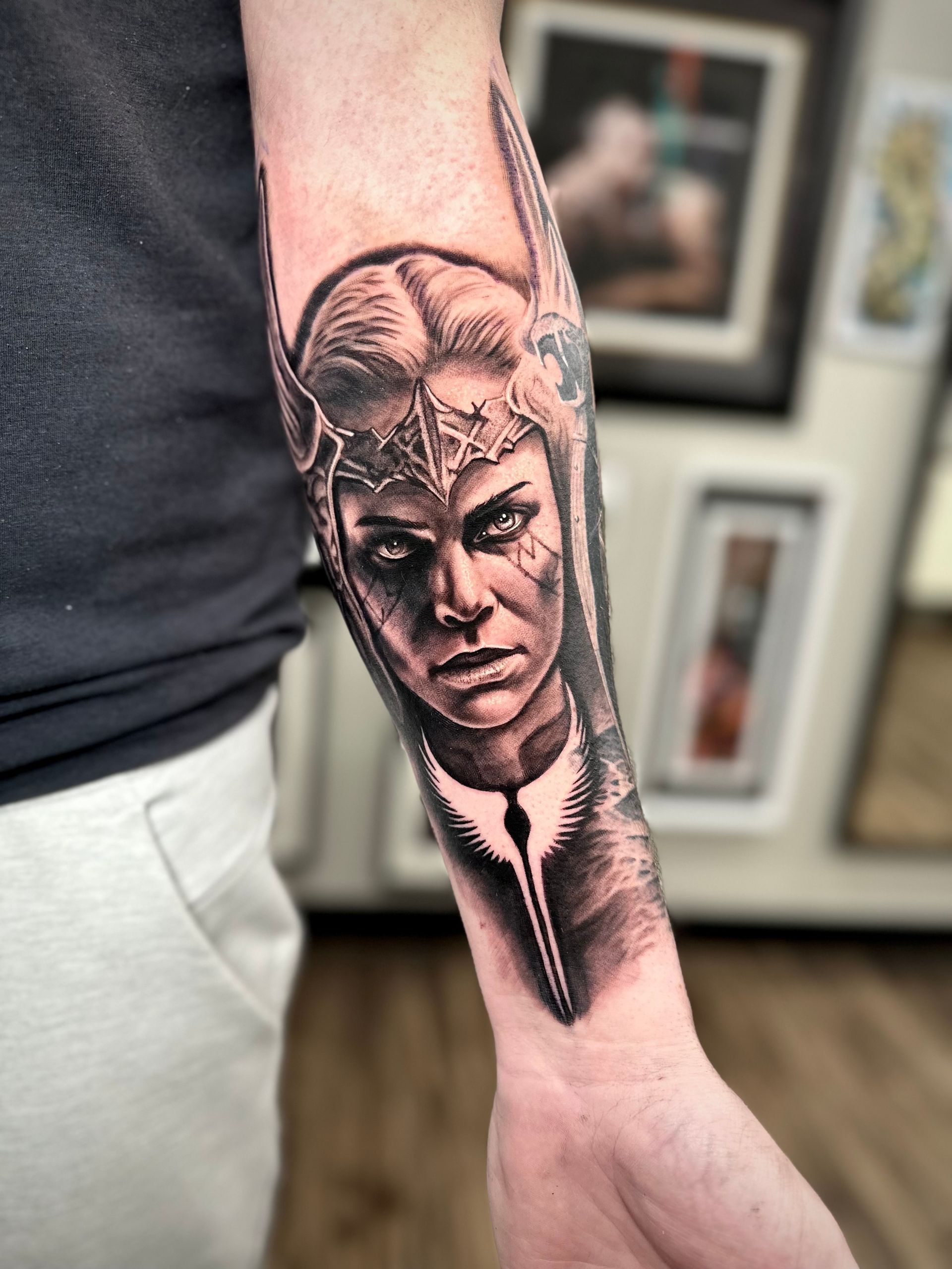 Valkyrie Tattoo by Jackson Sukhov at Black Gold Tattoo Co in Edmonton Alberta Canada